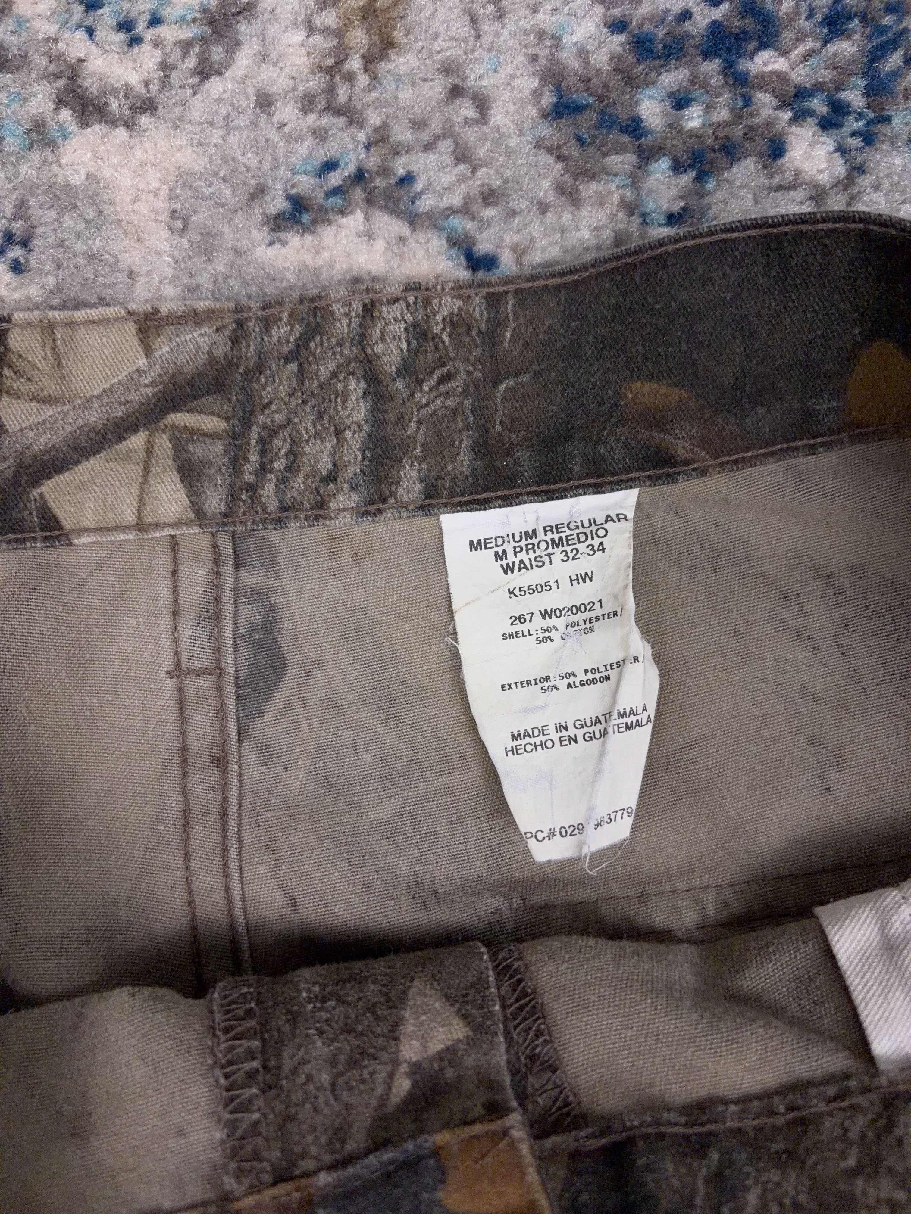 Vintage Realtree Hardwoods Camo Hunting Cargo Pants Size 34