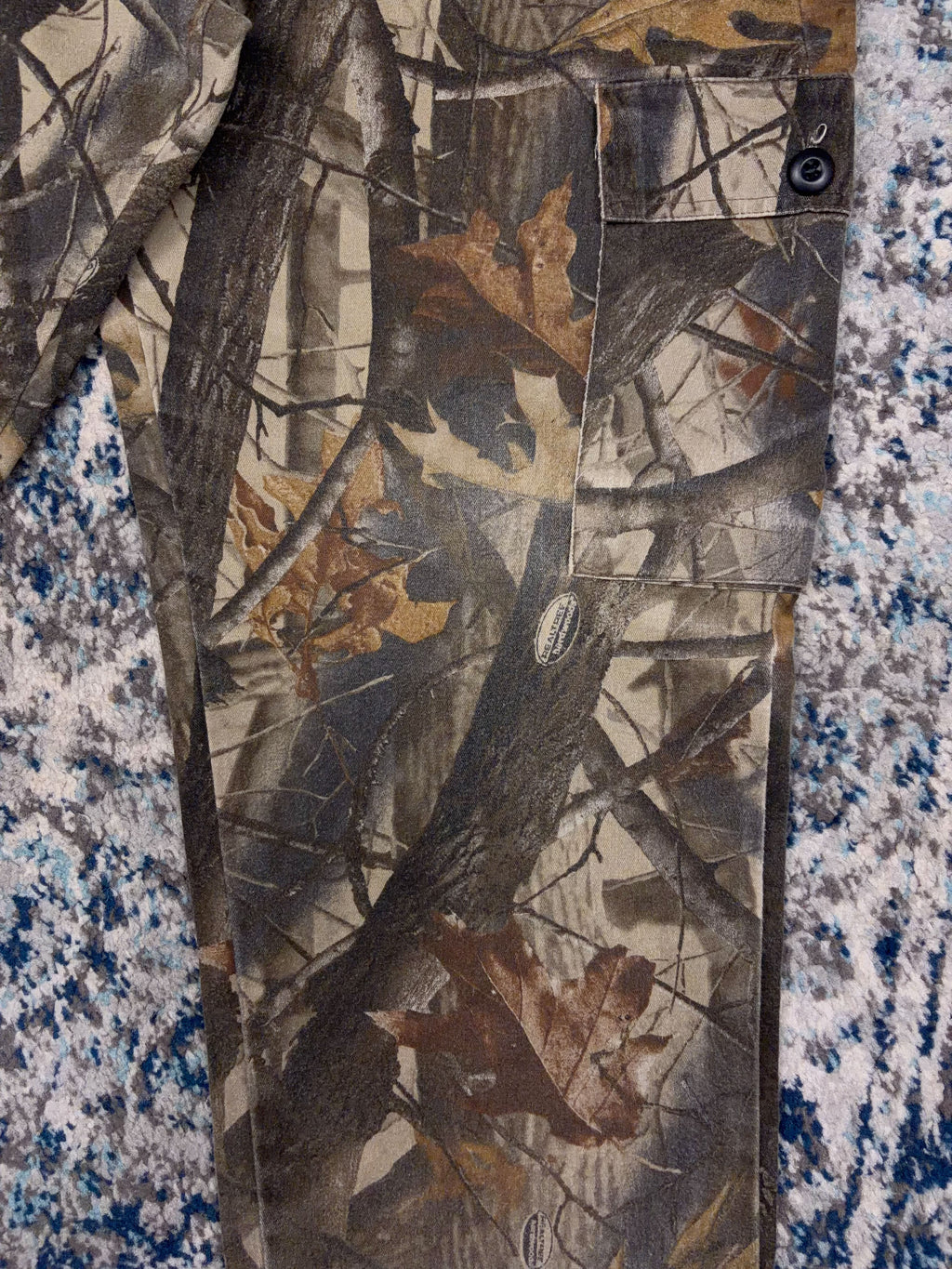 Vintage Realtree Hardwoods Camo Hunting Cargo Pants Size 34