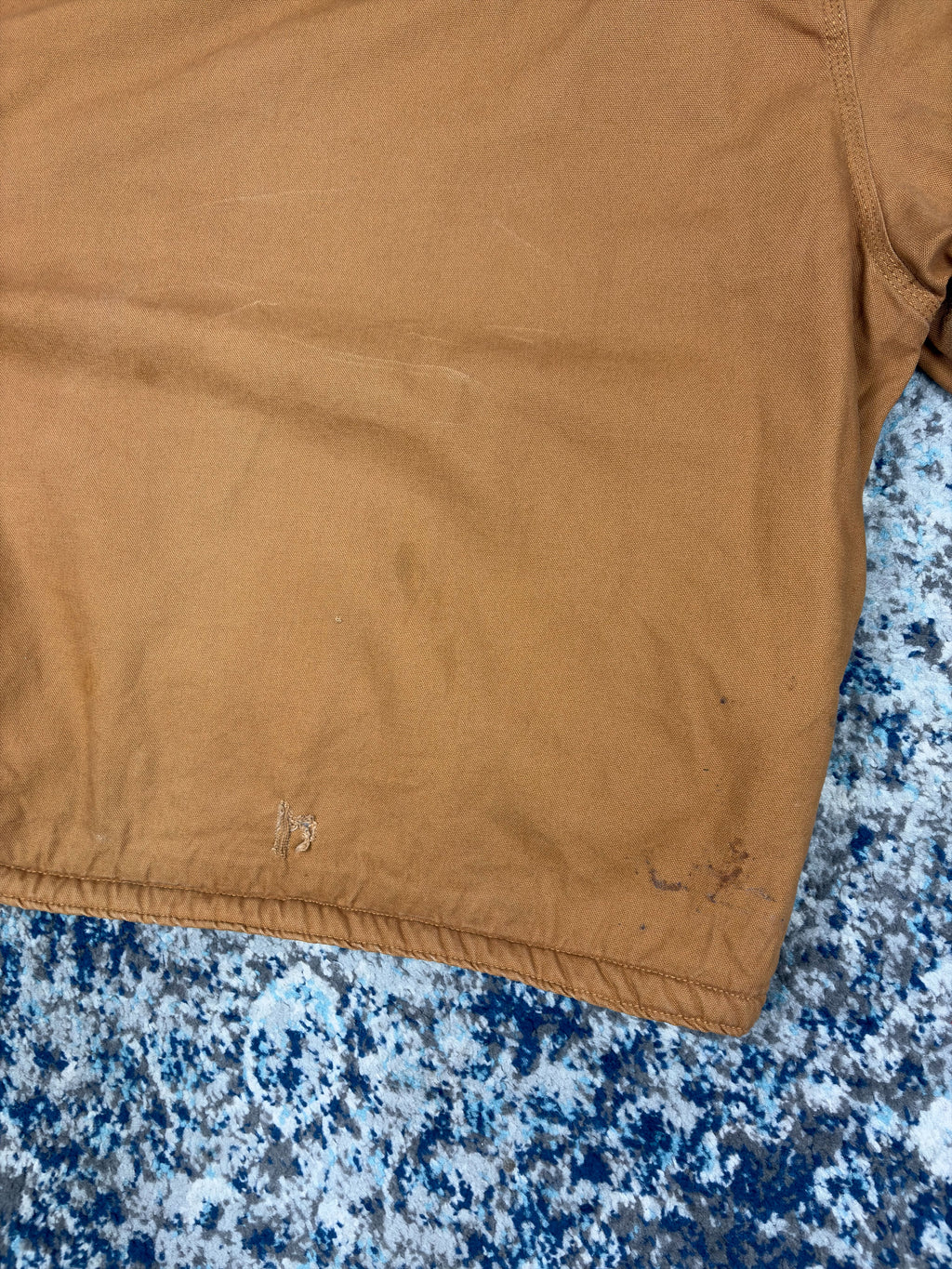 Vintage Dickies Sherpa Lined Canvas Workwear Hooded Jacket Size Large