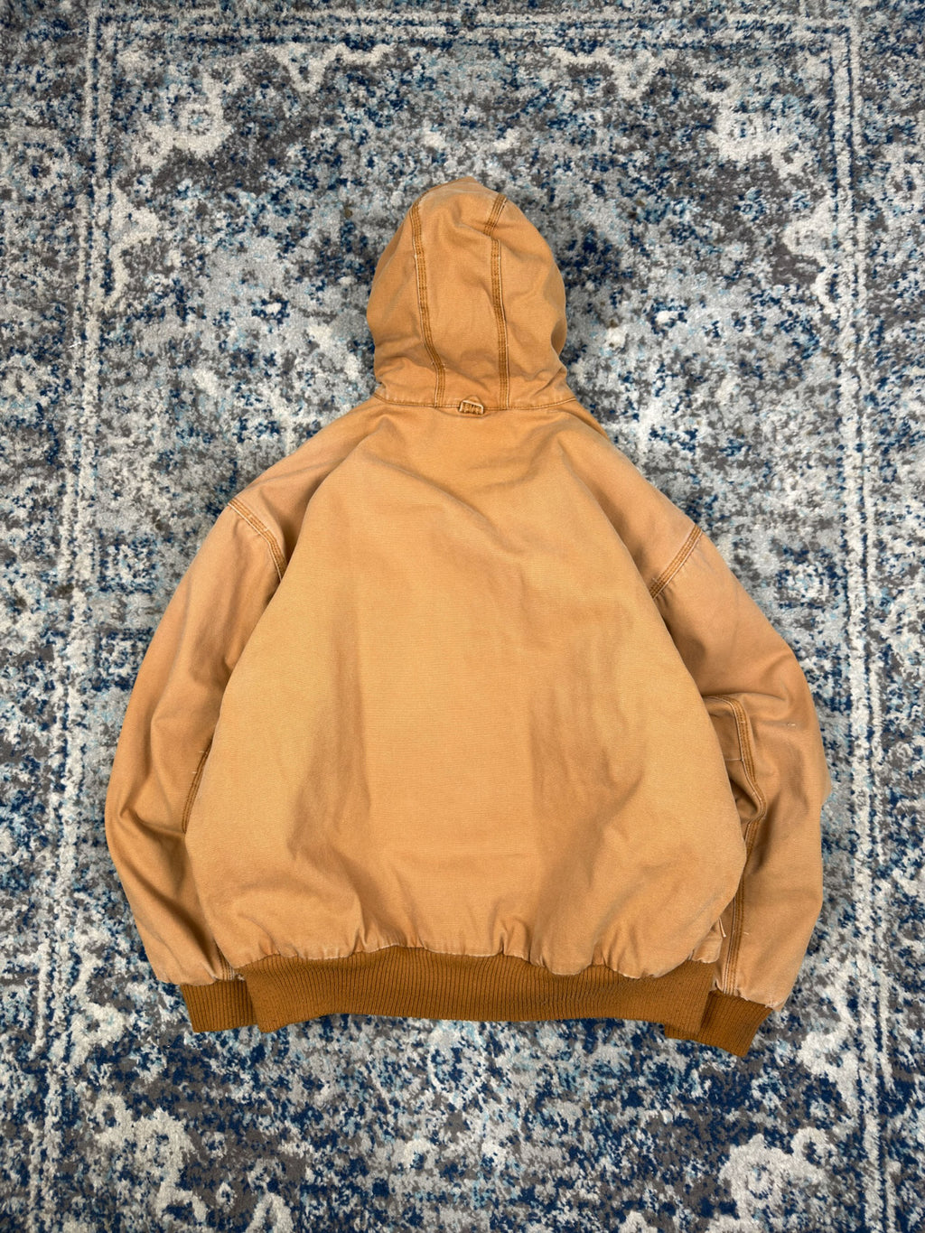 Vintage Walls Insulated Canvas Workwear Hooded Bomber Jacket Size XL