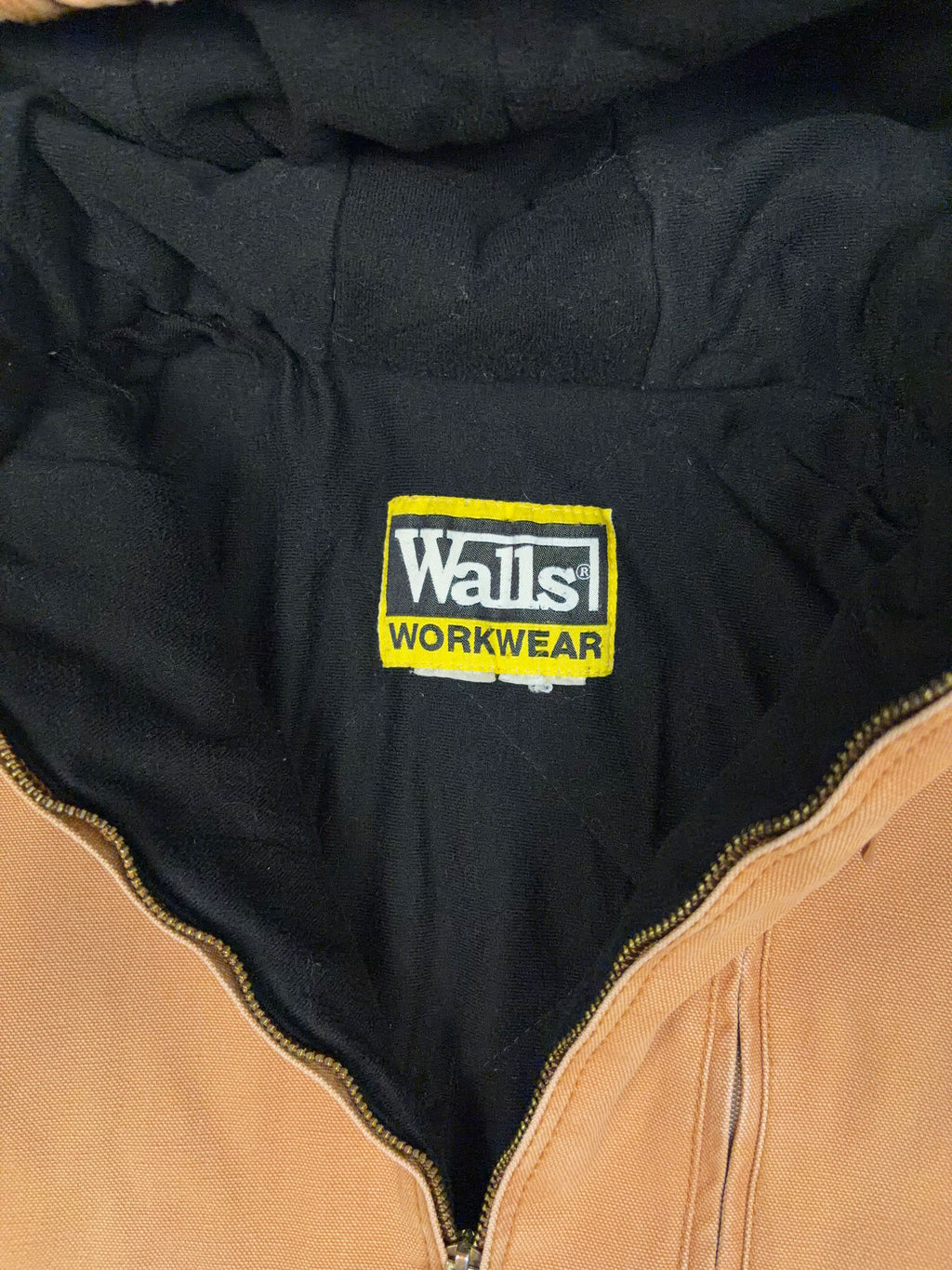 Vintage Walls Insulated Canvas Workwear Hooded Bomber Jacket Size XL