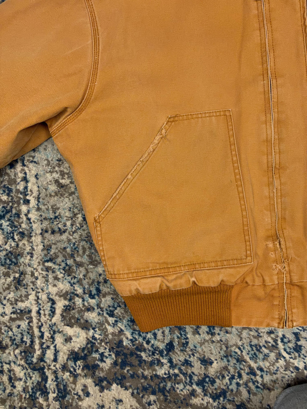 Vintage Walls Insulated Canvas Workwear Hooded Bomber Jacket Size XL