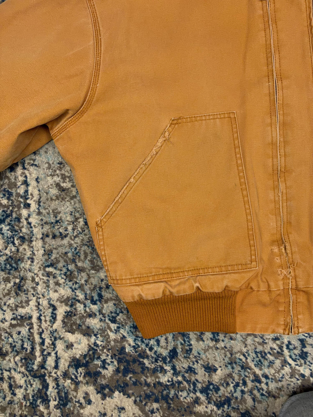 Vintage Walls Insulated Canvas Workwear Hooded Bomber Jacket Size XL