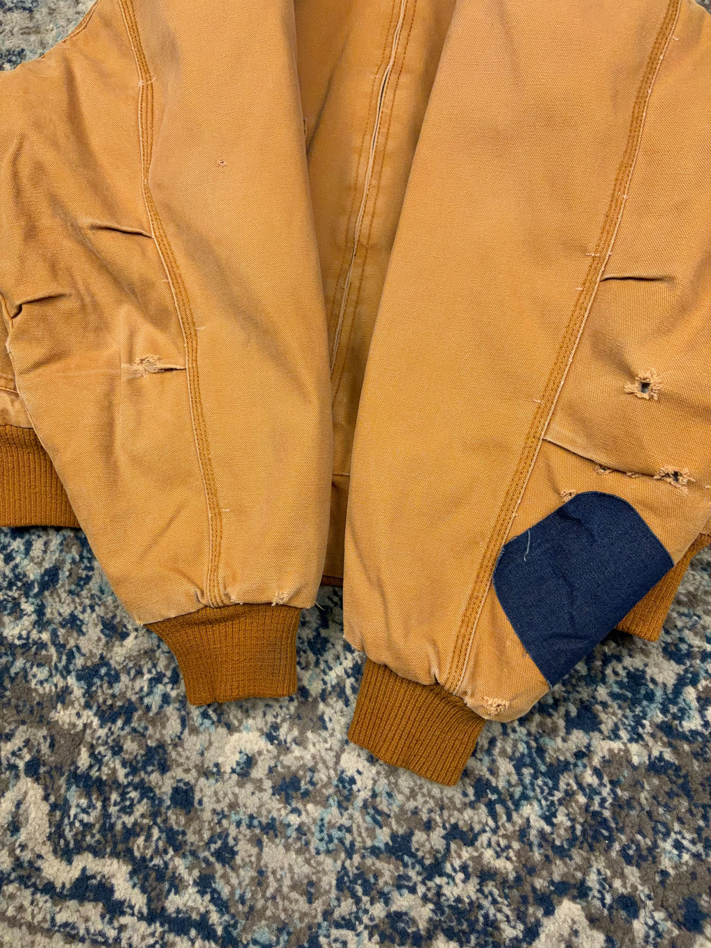 Vintage Walls Insulated Canvas Workwear Hooded Bomber Jacket Size XL