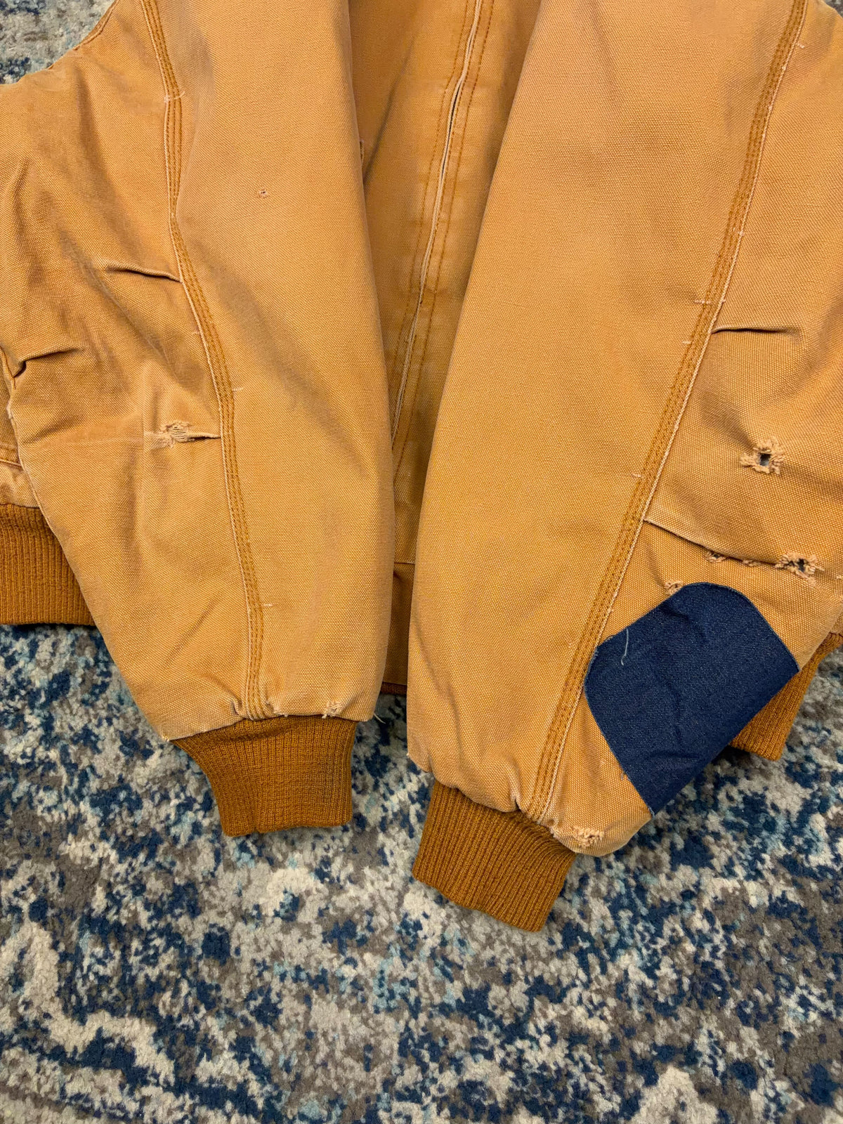 Vintage Walls Insulated Canvas Workwear Hooded Bomber Jacket Size XL