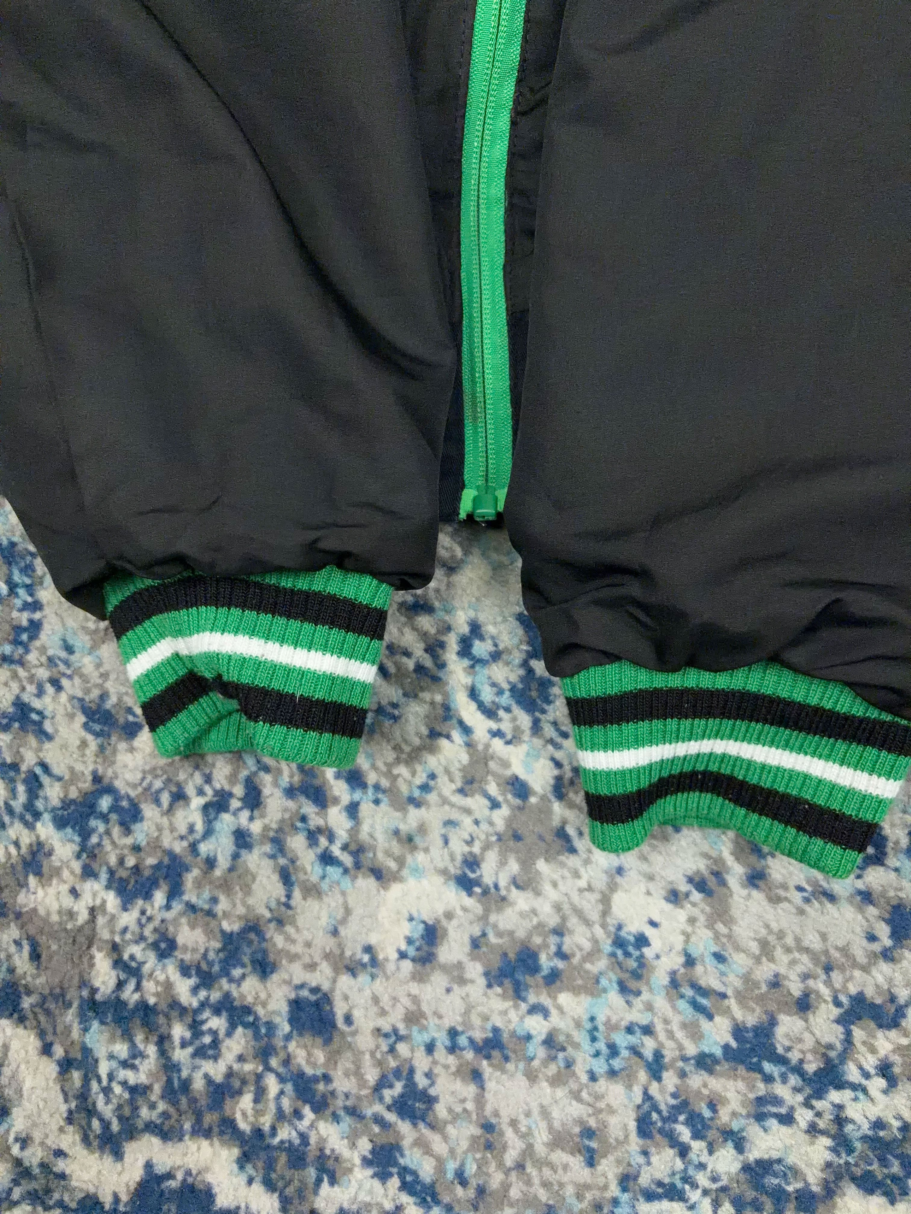 Boston Celtics NBA 17 Time Champions Embroidered Reversible Bomber Jacket Size Large