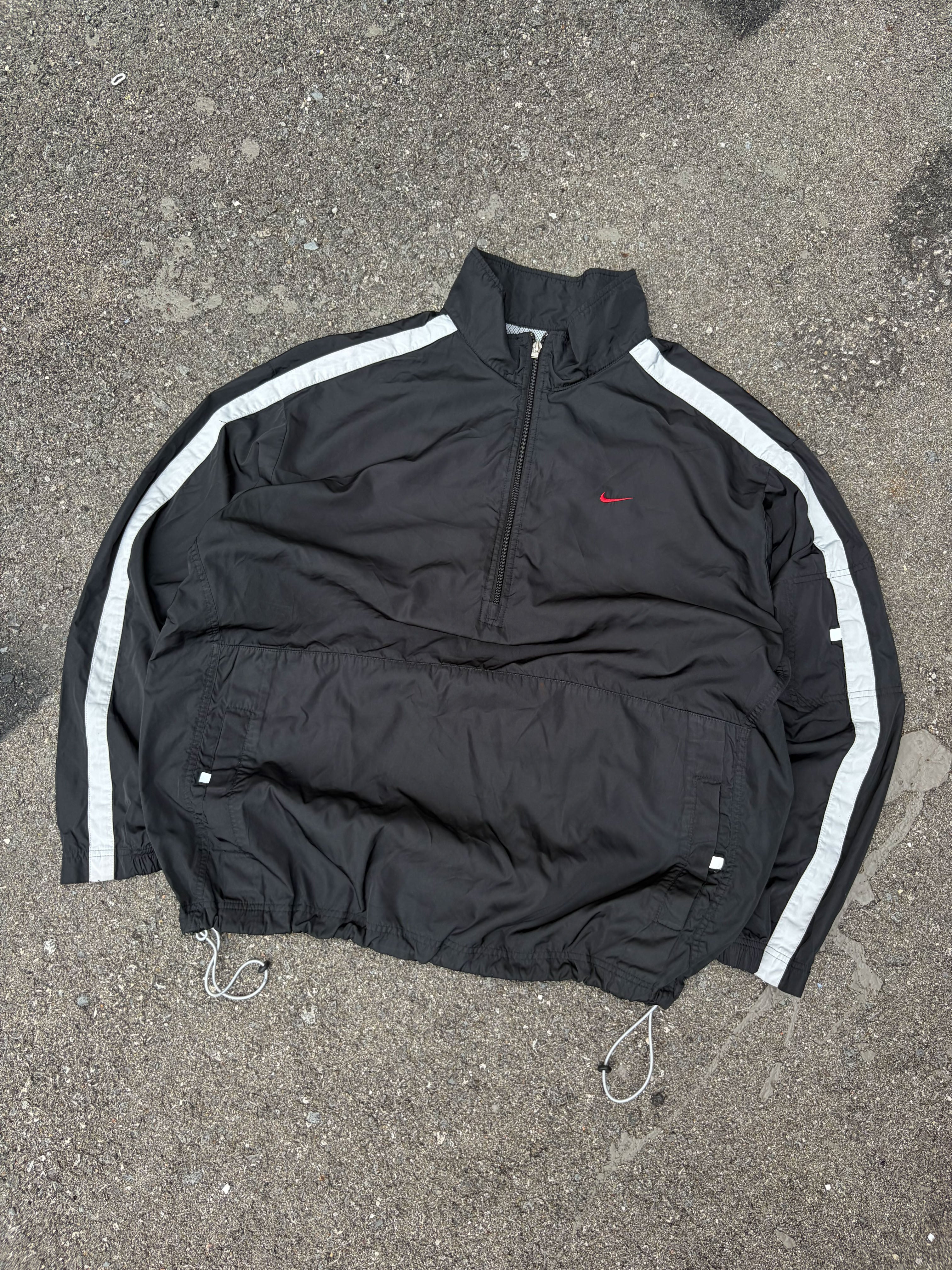 Vintage Nike Embroidered Mini Swoosh 1/2 Zip Anorak Windbreaker Jacket Size XL