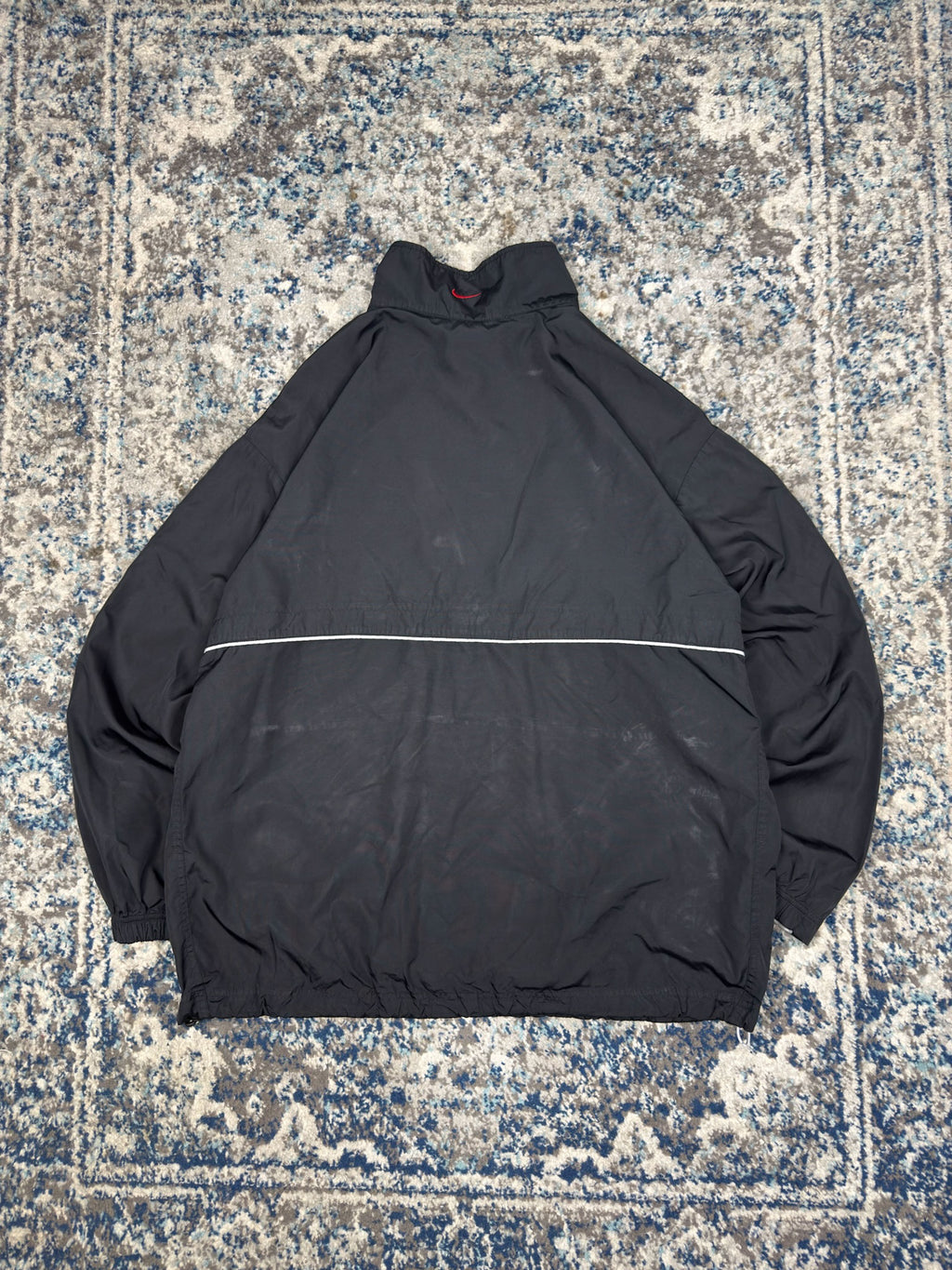 Vintage Nike Embroidered Mini Swoosh 1/2 Zip Anorak Windbreaker Jacket Size XL