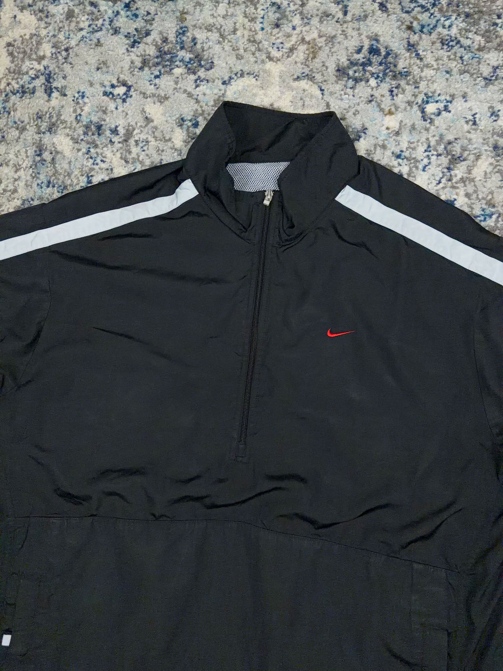 Vintage Nike Embroidered Mini Swoosh 1/2 Zip Anorak Windbreaker Jacket Size XL