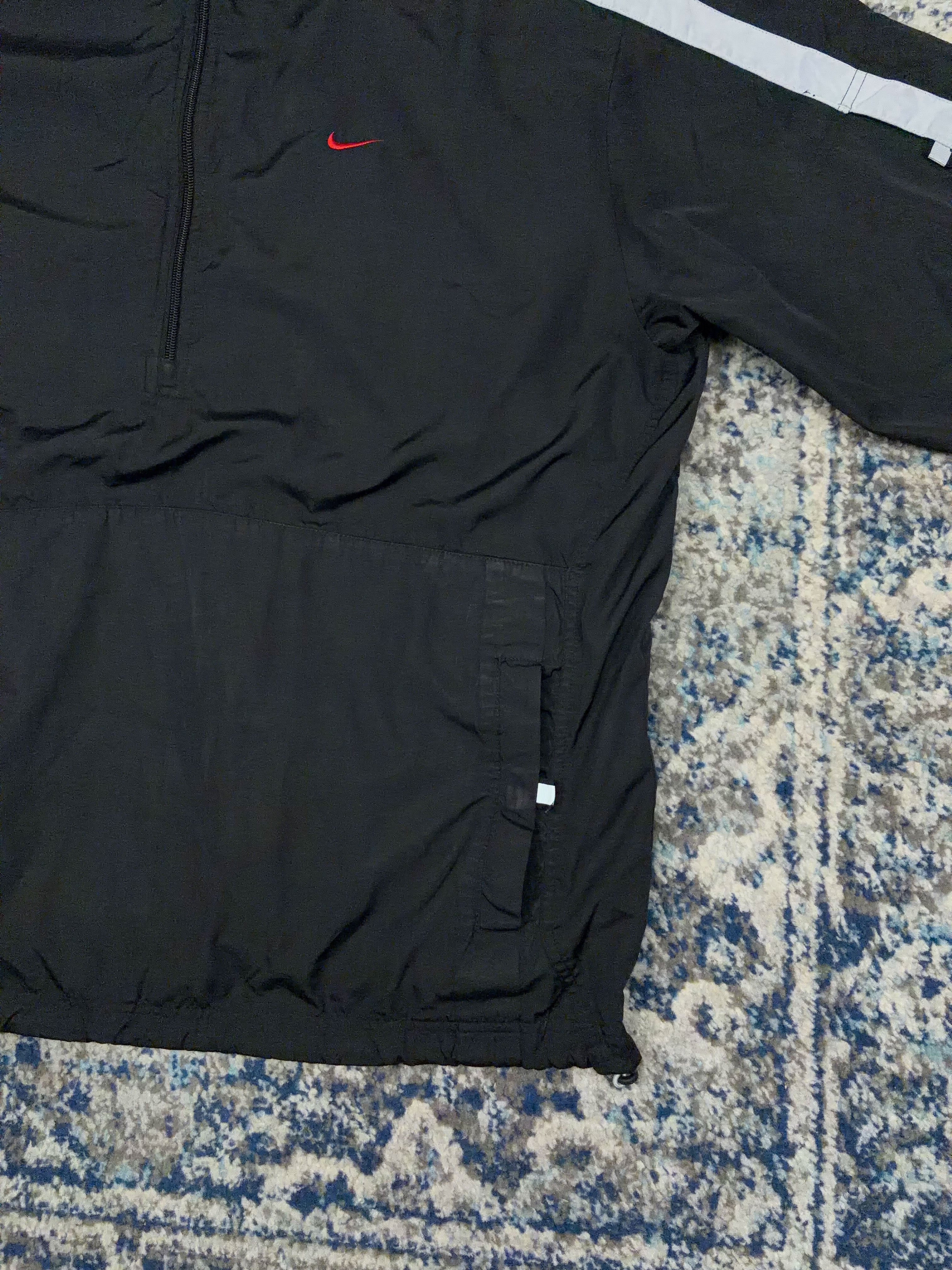 Vintage Nike Embroidered Mini Swoosh 1/2 Zip Anorak Windbreaker Jacket Size XL