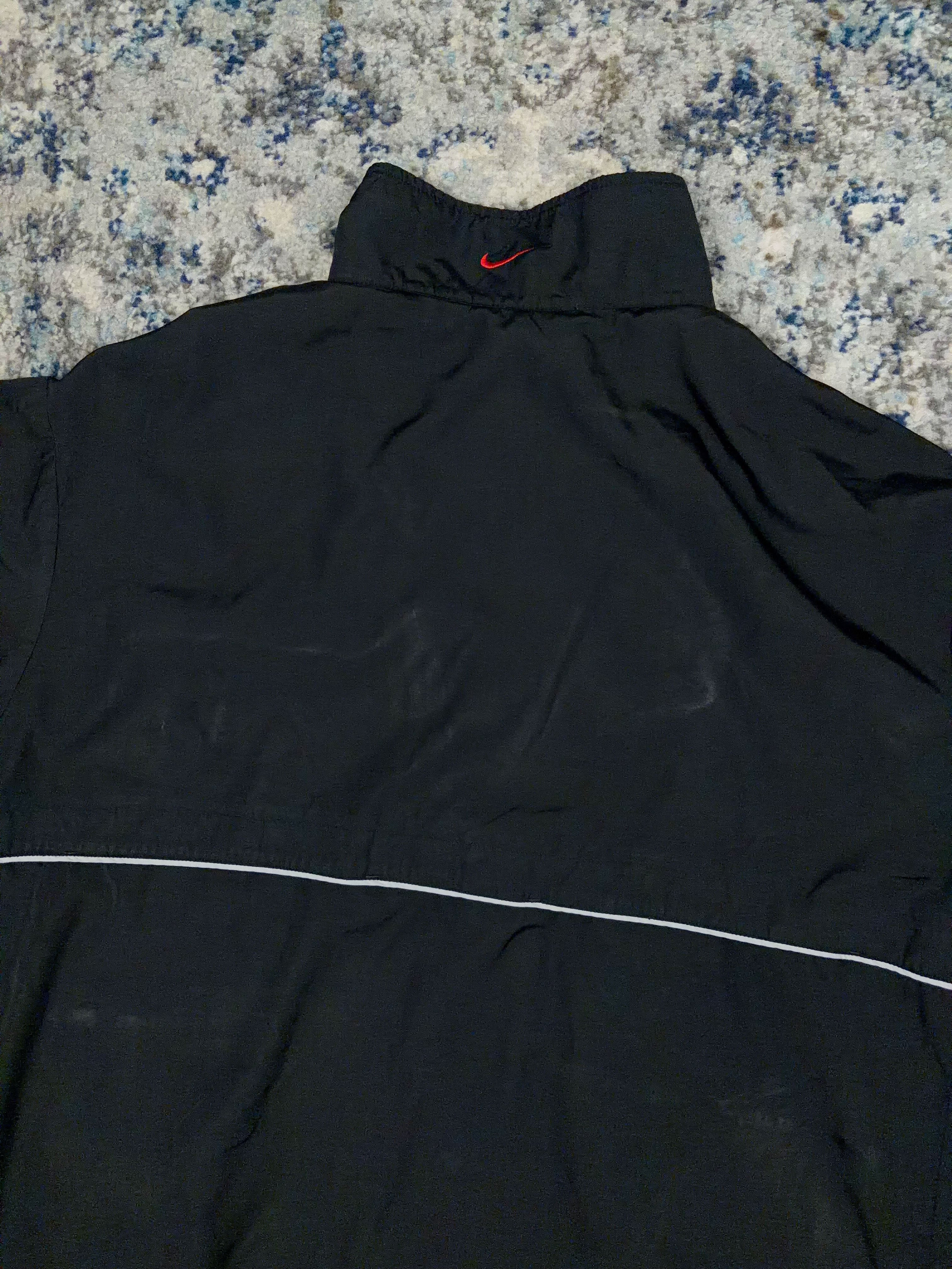 Vintage Nike Embroidered Mini Swoosh 1/2 Zip Anorak Windbreaker Jacket Size XL