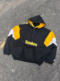 Vintage 90s Pittsburgh Steelers NFL 1/2 Zip Insulated Starter Jacket Size XL