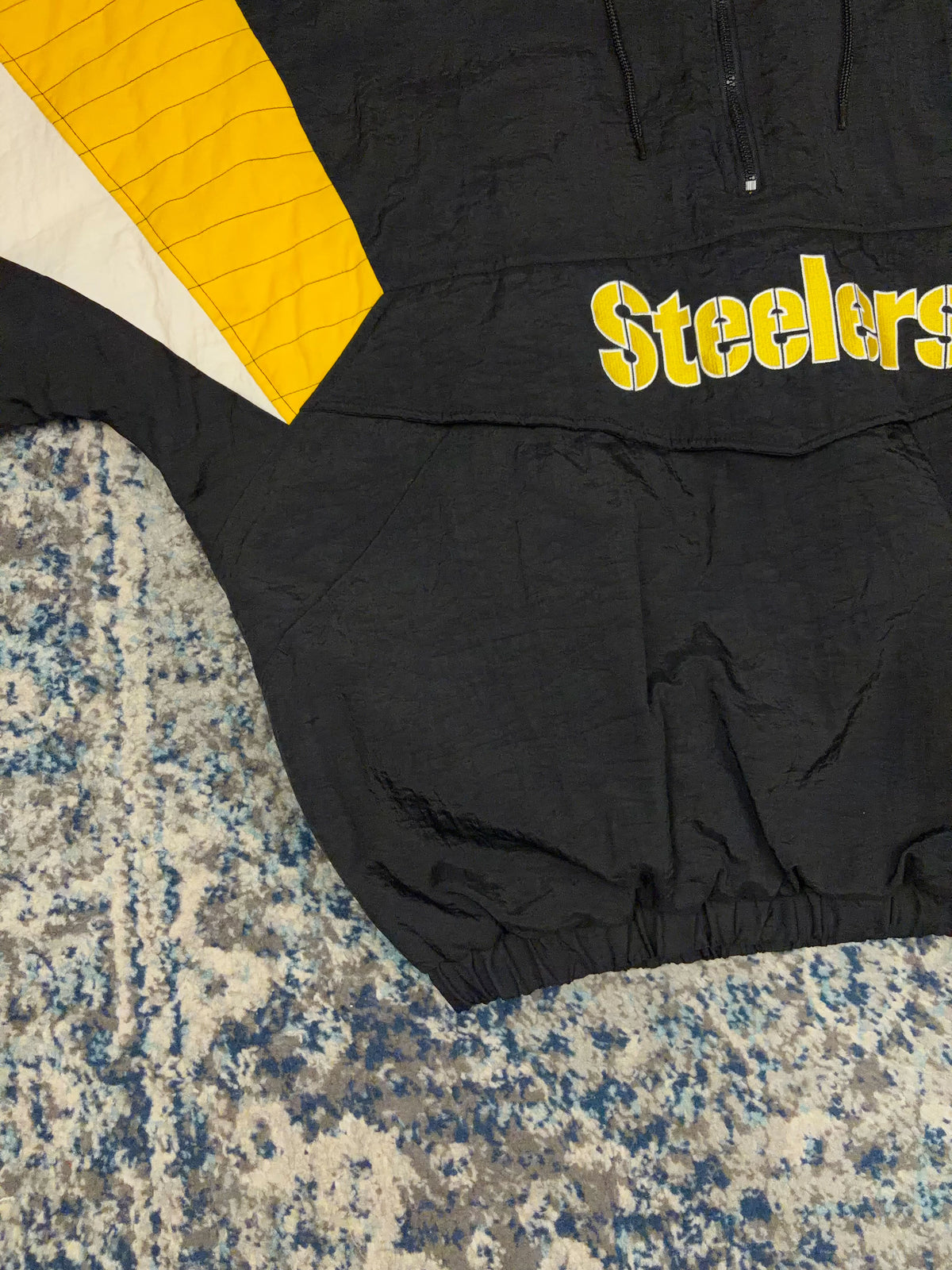 Vintage 90s Pittsburgh Steelers NFL 1/2 Zip Insulated Starter Jacket Size XL
