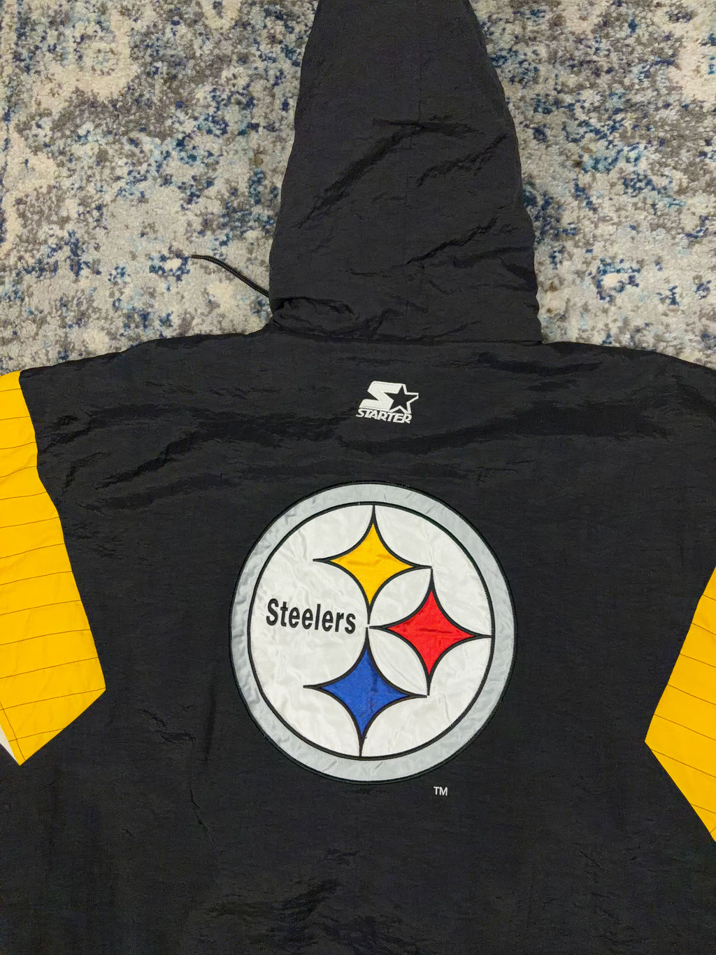 Vintage 90s Pittsburgh Steelers NFL 1/2 Zip Insulated Starter Jacket Size XL
