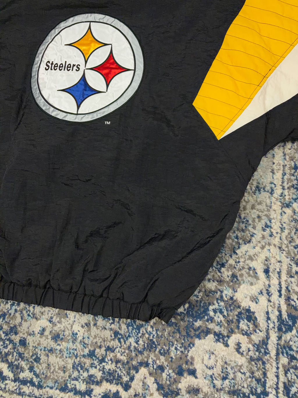 Vintage 90s Pittsburgh Steelers NFL 1/2 Zip Insulated Starter Jacket Size XL