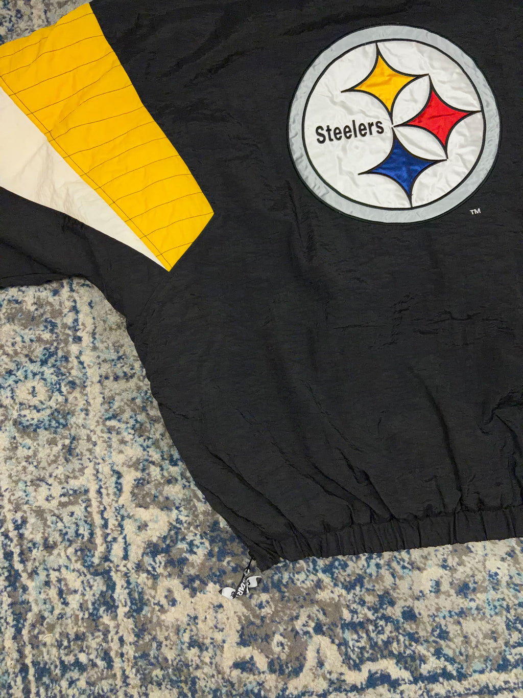 Vintage 90s Pittsburgh Steelers NFL 1/2 Zip Insulated Starter Jacket Size XL