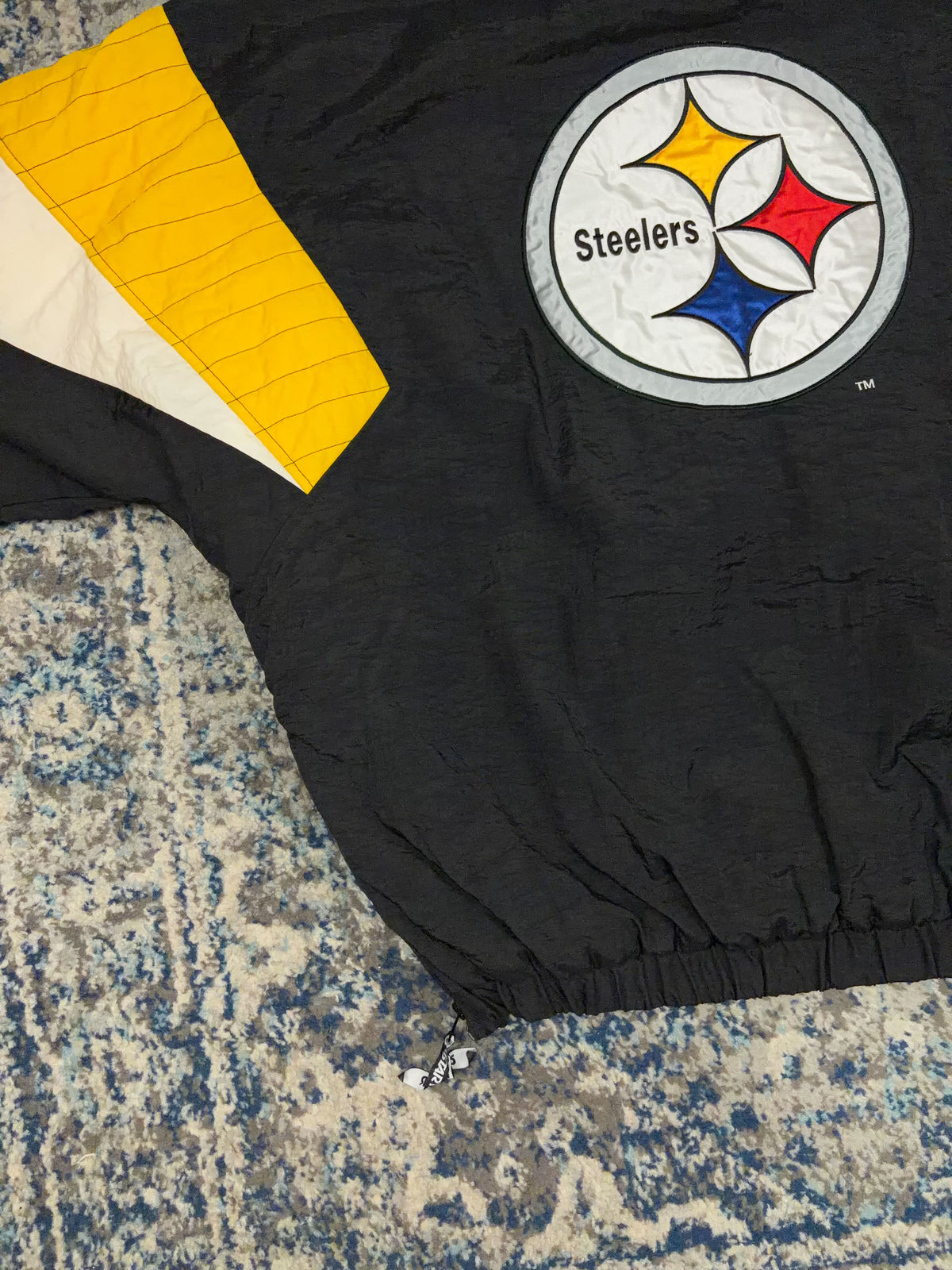 Vintage 90s Pittsburgh Steelers NFL 1/2 Zip Insulated Starter Jacket Size XL