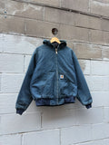 Vintage Carhartt Thermal Lined Canvas Workwear Hooded Active Jacket Size Large