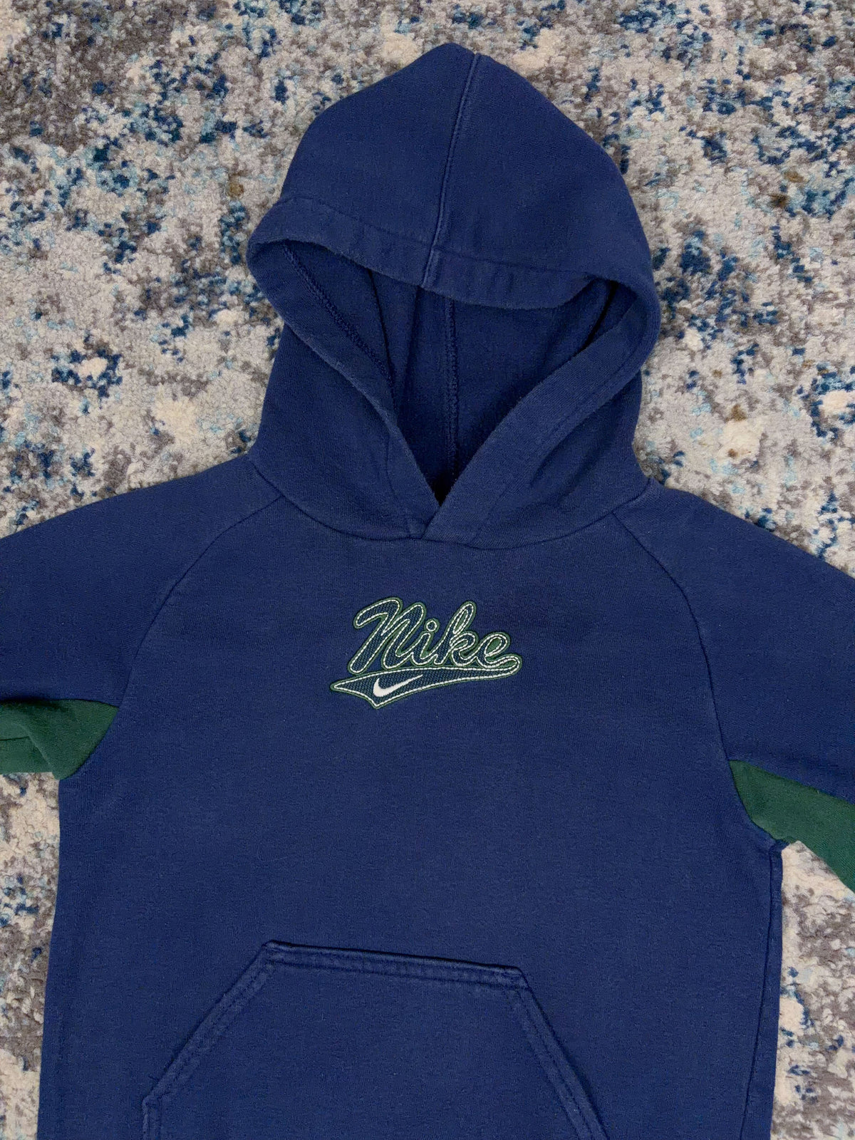 Vintage Nike Embroidered Script Spellout Hooded Sweatshirt Size YOUTH 7L