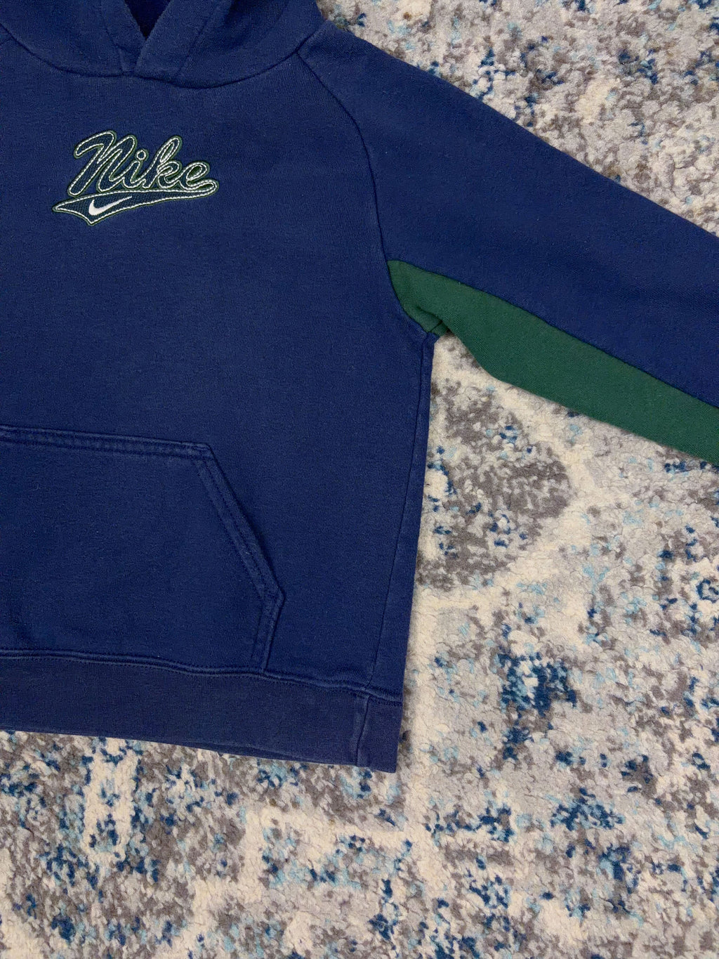 Vintage Nike Embroidered Script Spellout Hooded Sweatshirt Size YOUTH 7L