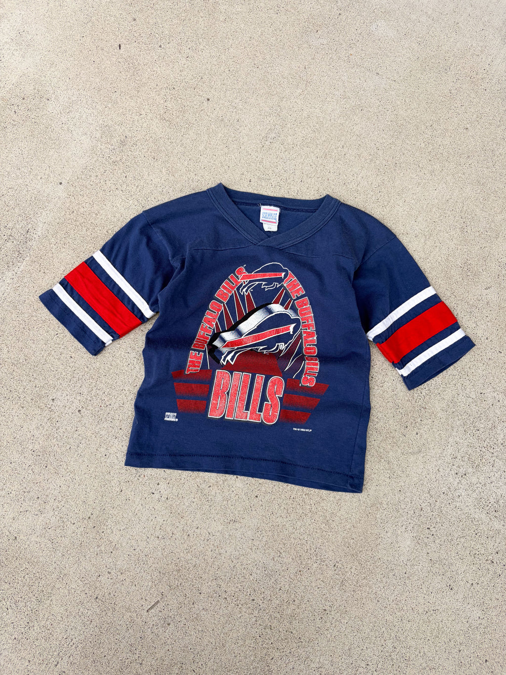Vintage 1995 Buffalo Bills NFL Logo Graphic Jersey T-Shirt Size YOUTH S8