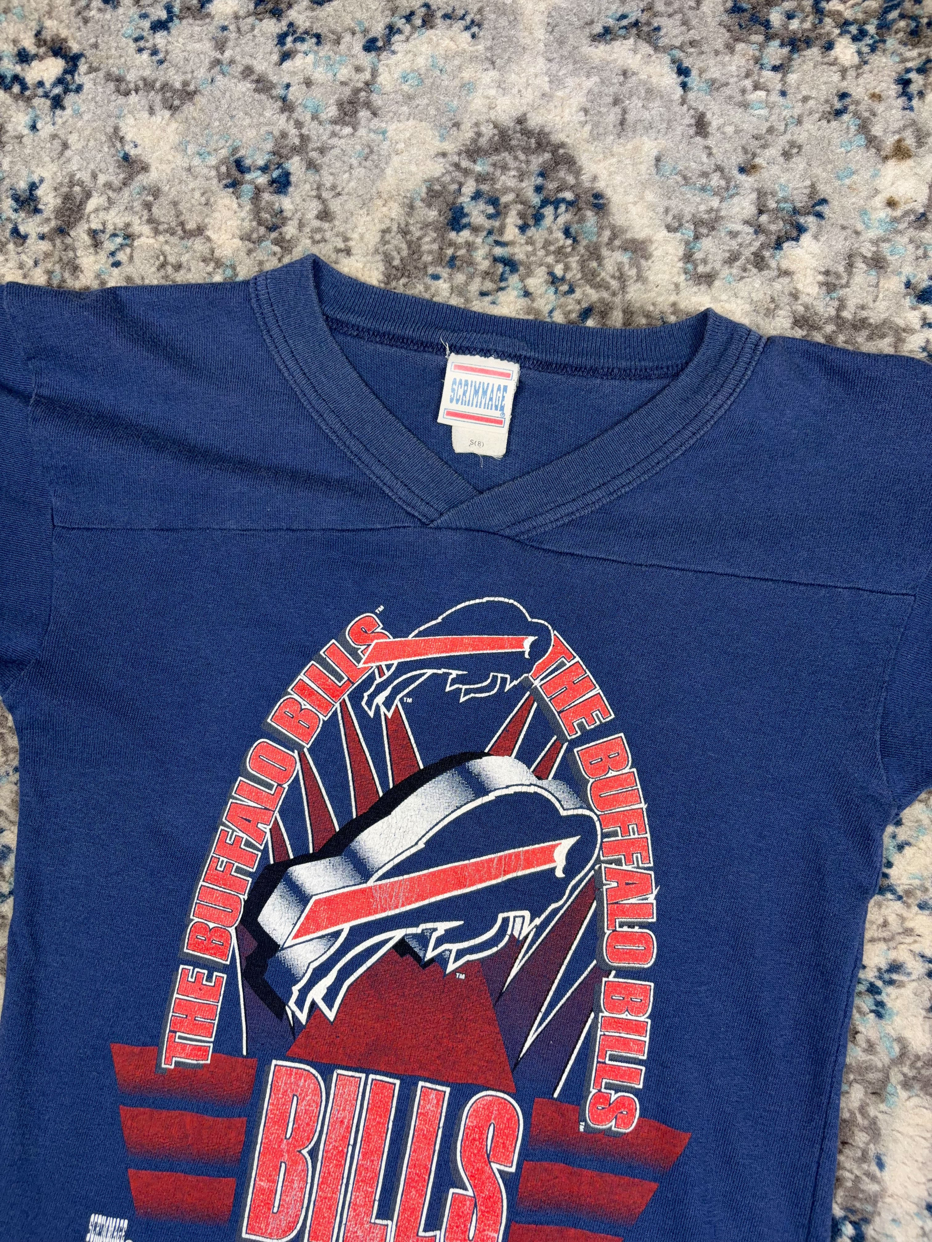 Vintage 1995 Buffalo Bills NFL Logo Graphic Jersey T-Shirt Size YOUTH S8