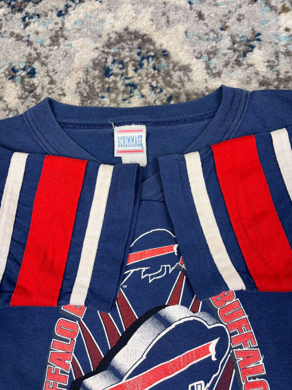 Vintage 1995 Buffalo Bills NFL Logo Graphic Jersey T-Shirt Size YOUTH S8
