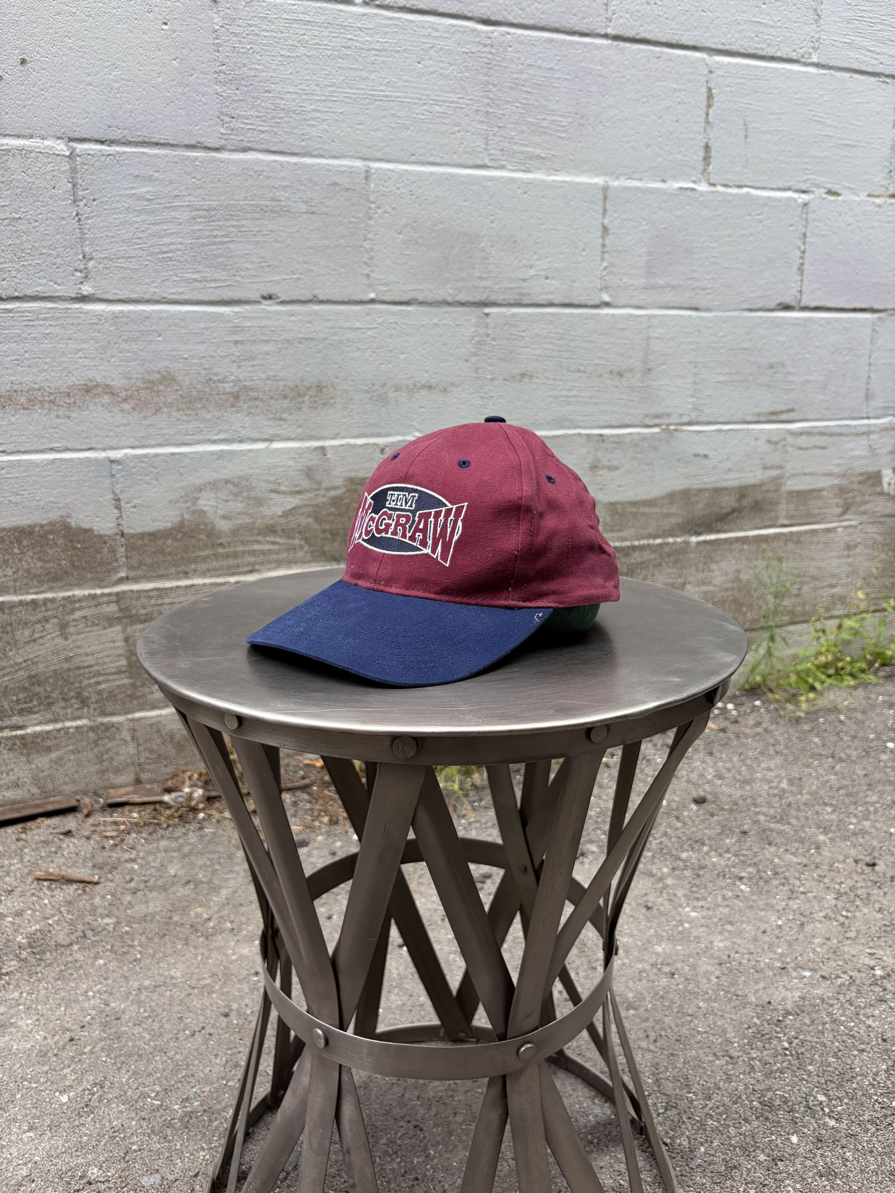 Vintage Tim McGraw Embroidered Country Music Spellout Snapback Hat OSFA