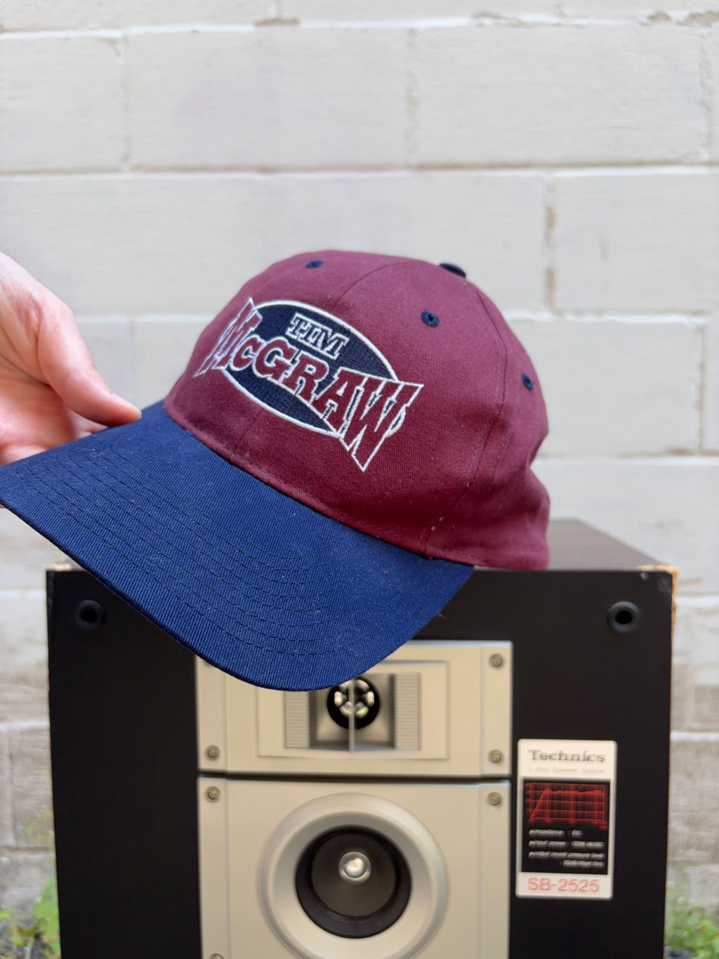 Vintage Tim McGraw Embroidered Country Music Spellout Snapback Hat OSFA
