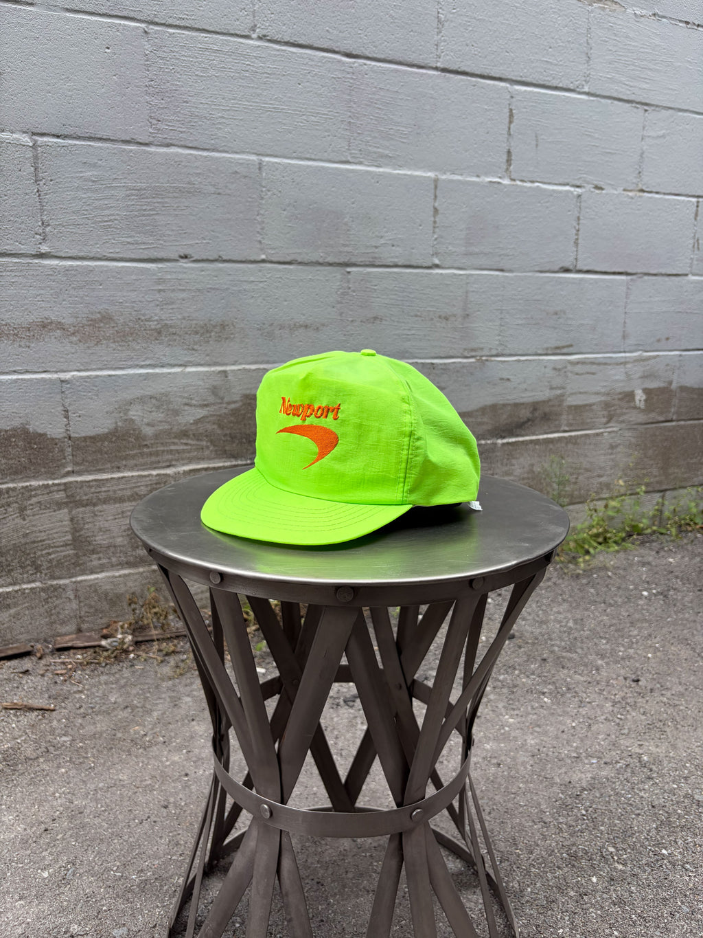 Vintage 90s Newport Logo Spellout Cigarette Promo Snapback Hat OSFA