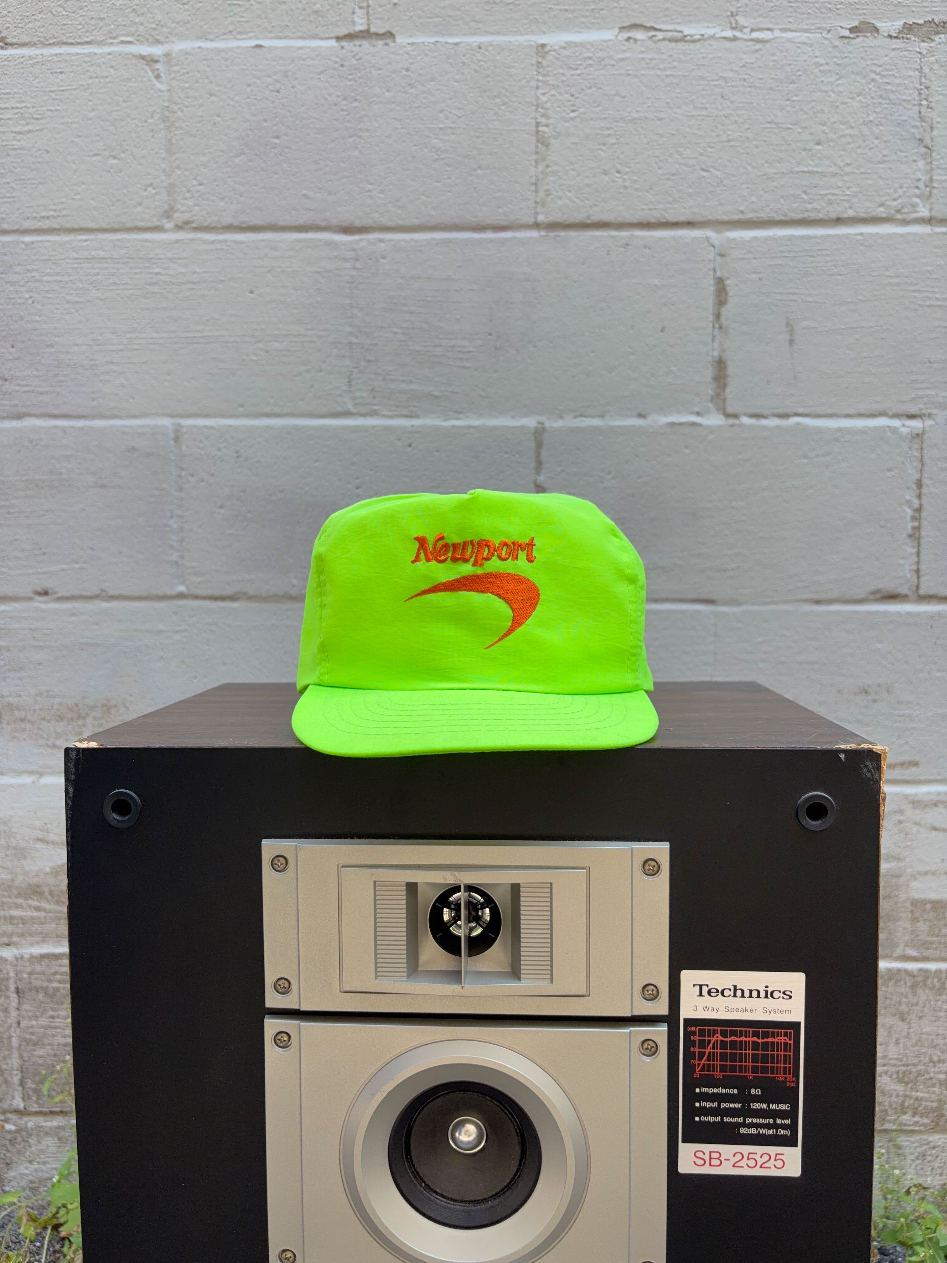 Vintage 90s Newport Logo Spellout Cigarette Promo Snapback Hat OSFA