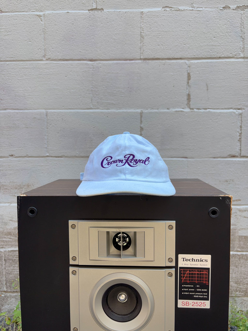 Vintage Crown Royal Embroidered Spellout Alcohol Promo Strapback Hat OSFA