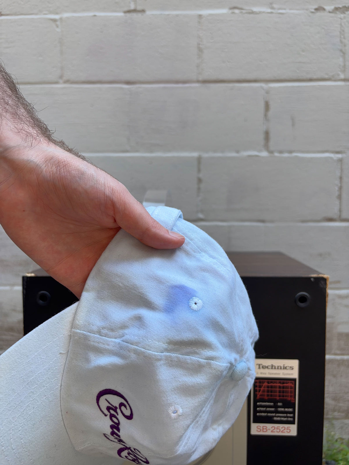 Vintage Crown Royal Embroidered Spellout Alcohol Promo Strapback Hat OSFA