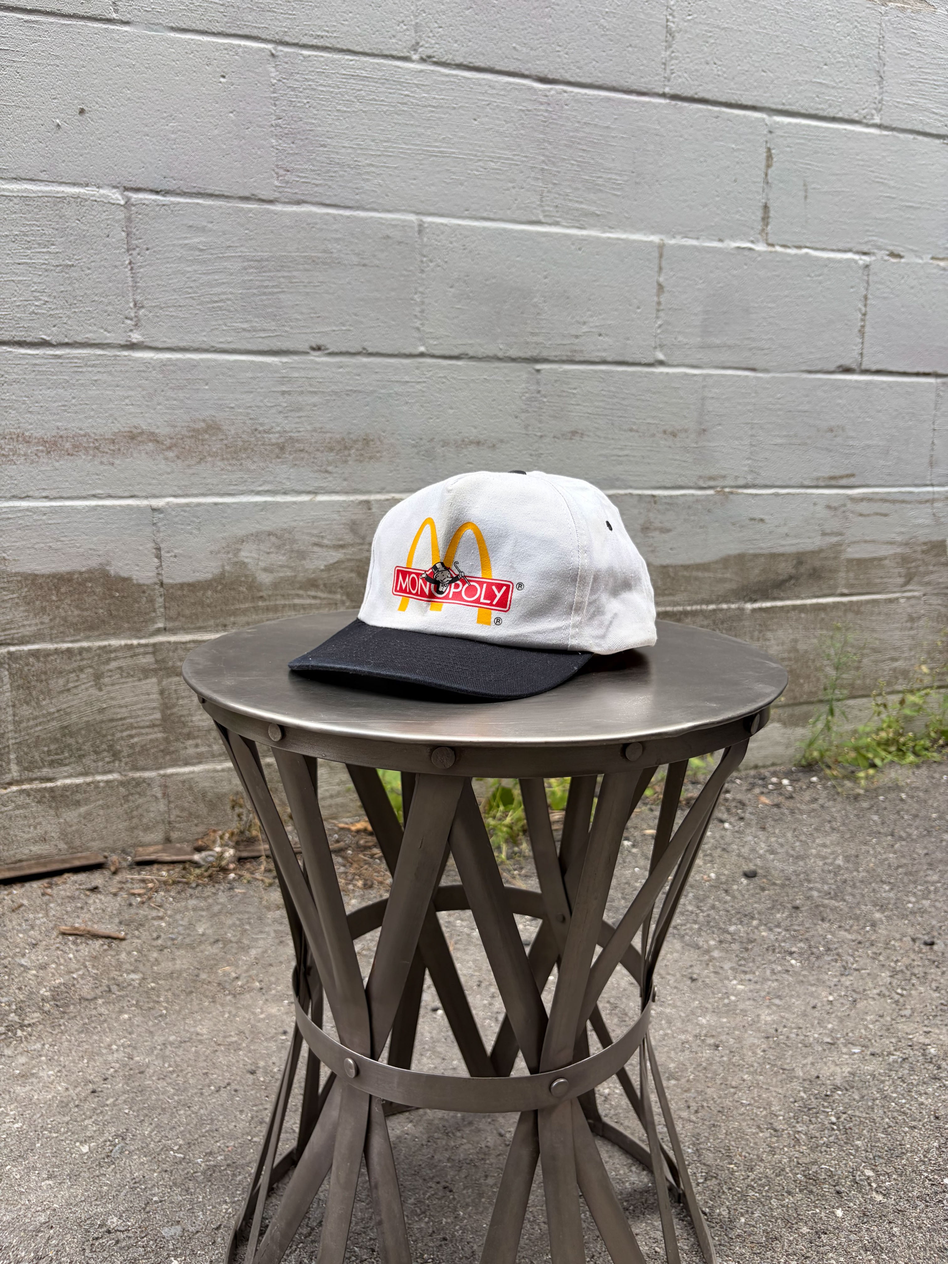 Vintage McDonalds Monopoly Logo Restaurant Promo Snapback Hat OSFA
