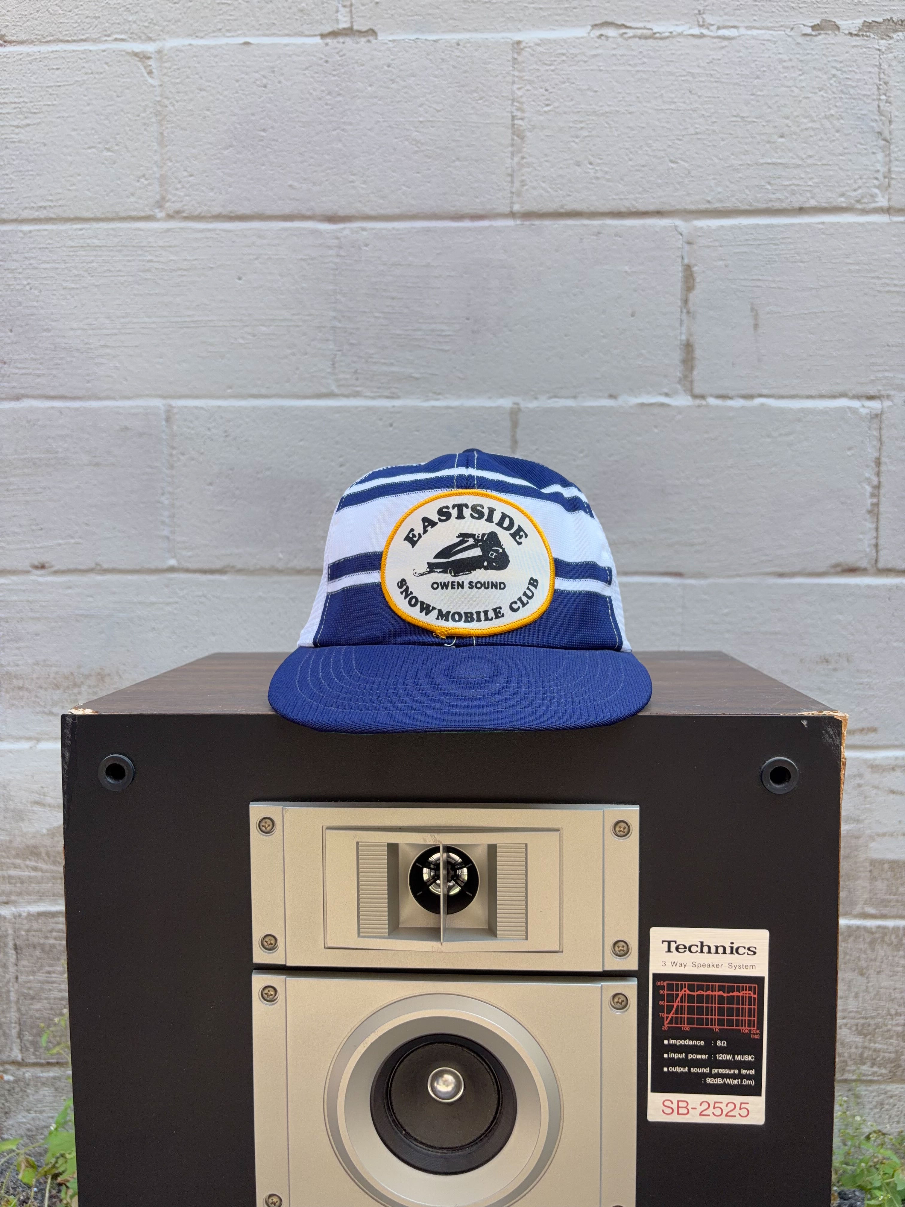 Vintage 80s/90s Eastside Snowmobile Club Embroidered Trucker Snapback Hat OSFA