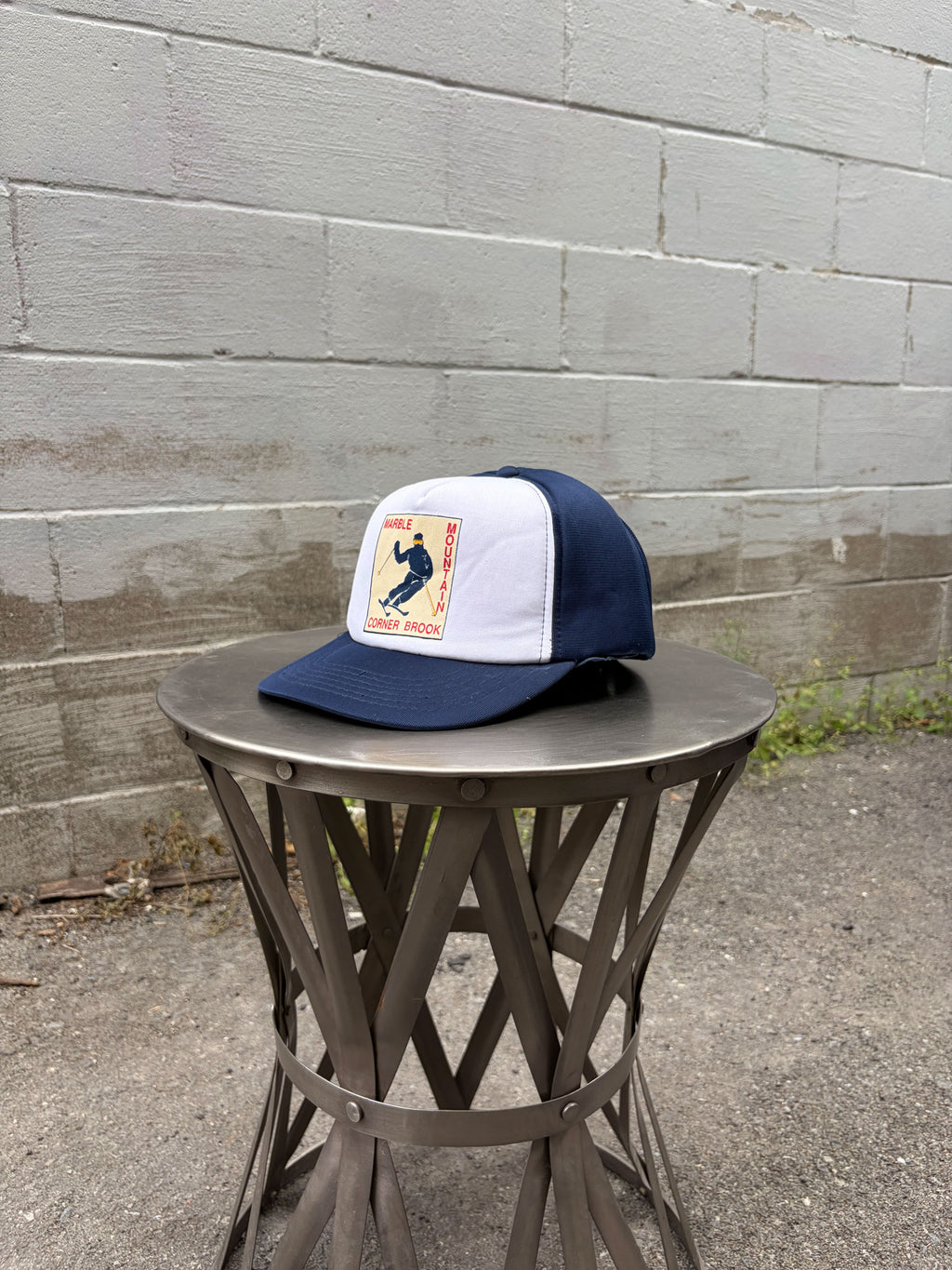 Vintage 80s/90s Marble Mountain Corner Brook Ski Trucker Snapback Hat OSFA