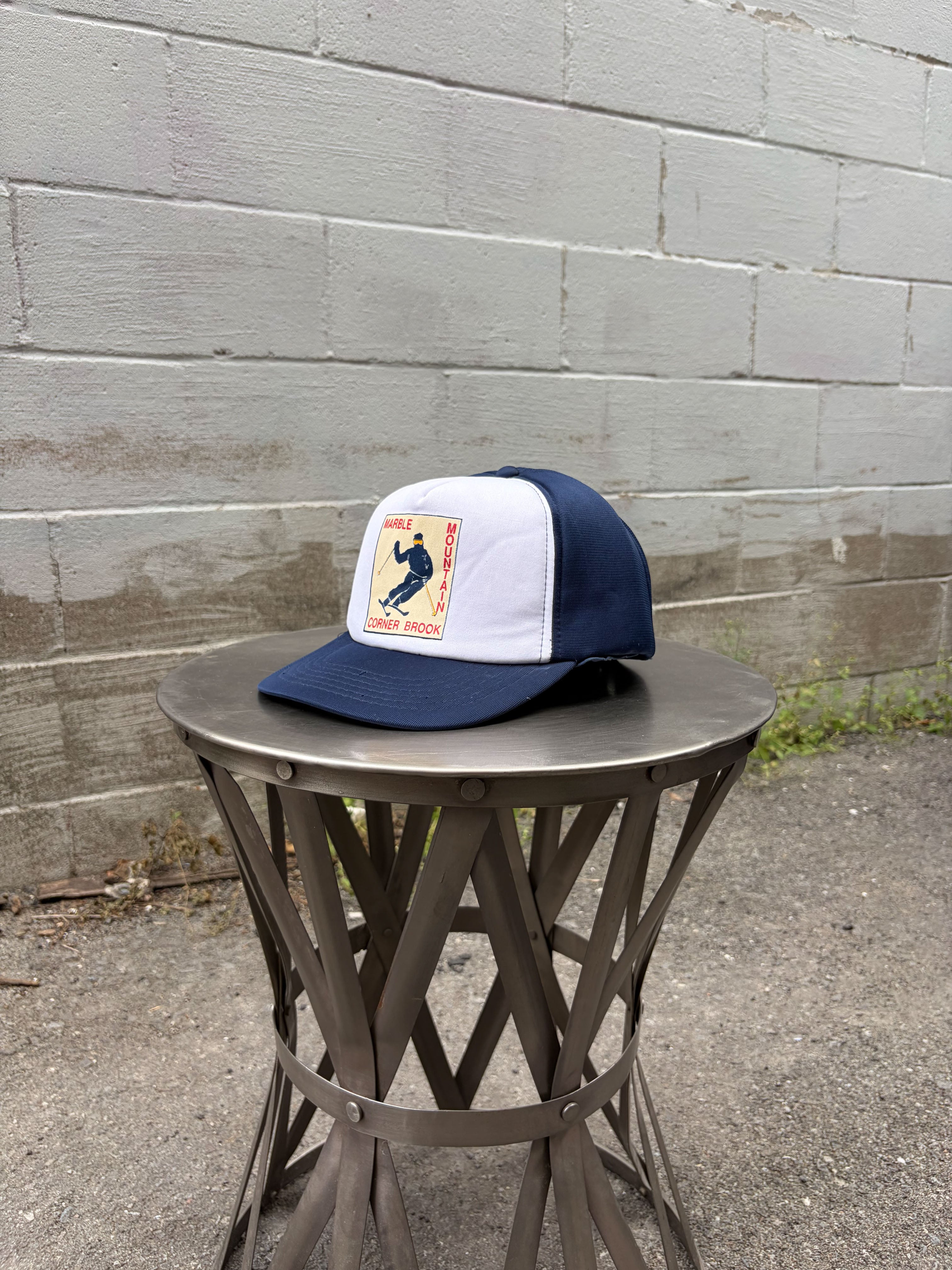 Vintage 80s/90s Marble Mountain Corner Brook Ski Trucker Snapback Hat OSFA
