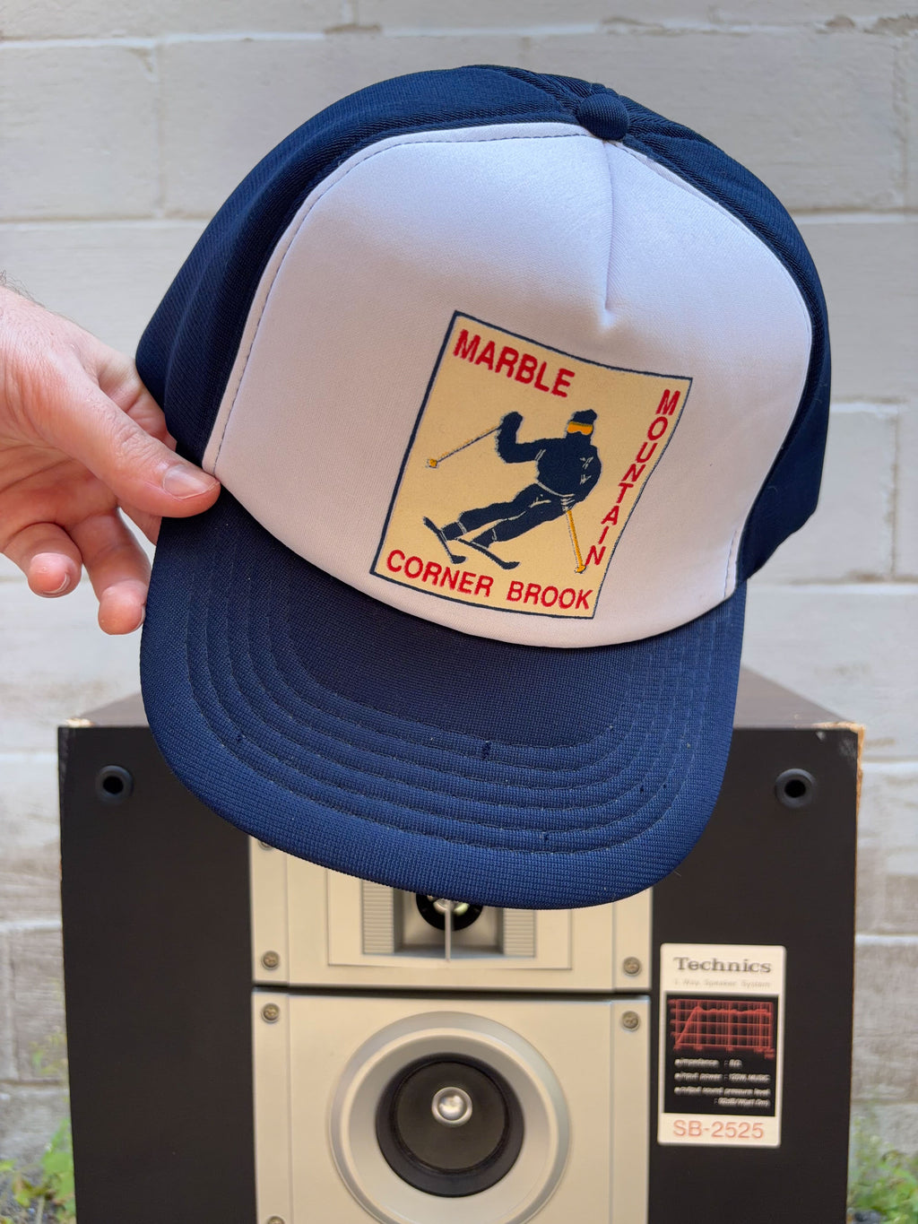 Vintage 80s/90s Marble Mountain Corner Brook Ski Trucker Snapback Hat OSFA