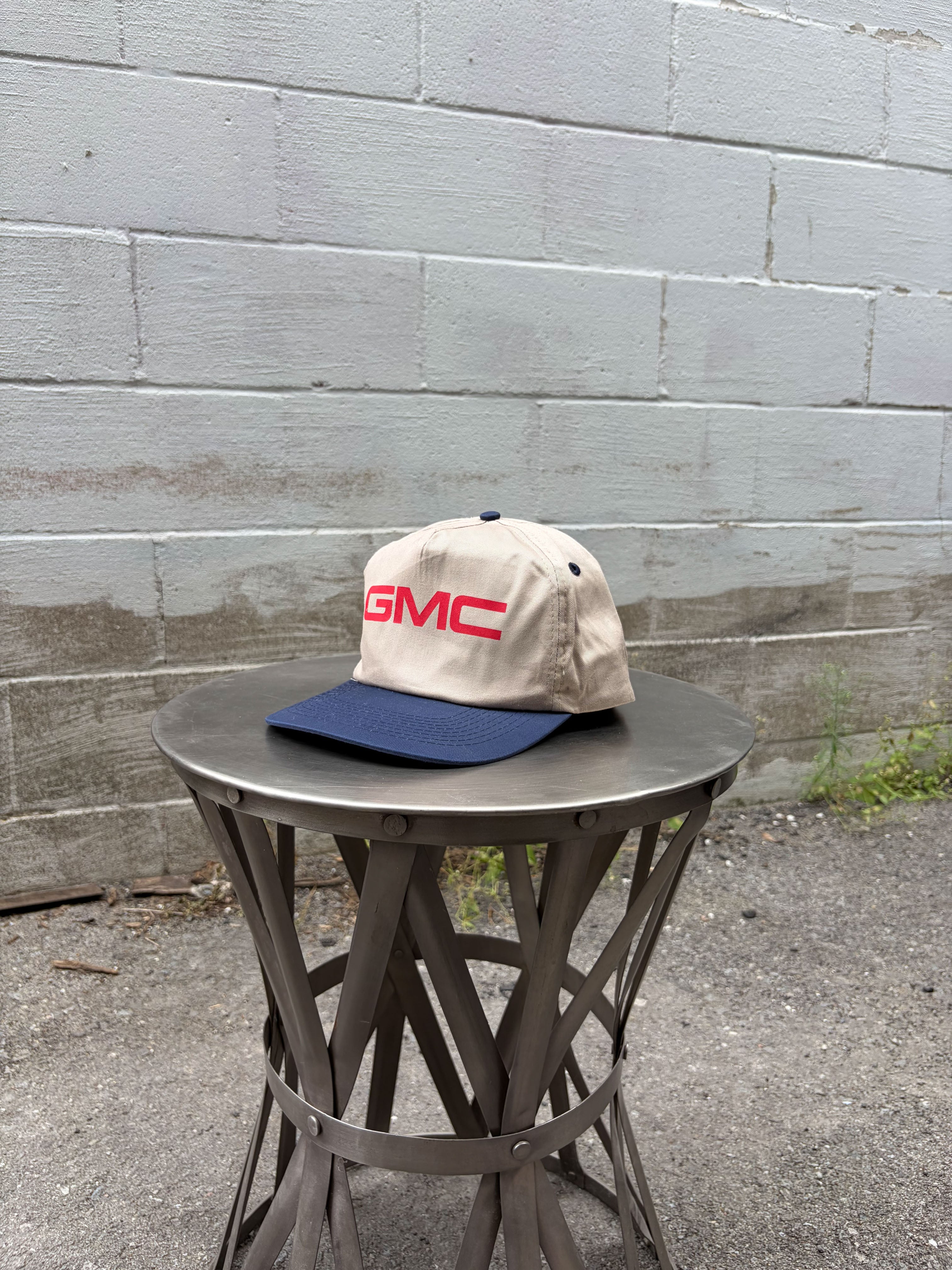 Vintage 90s GMC Spellout Logo Car Promo Snapback Hat OSFA