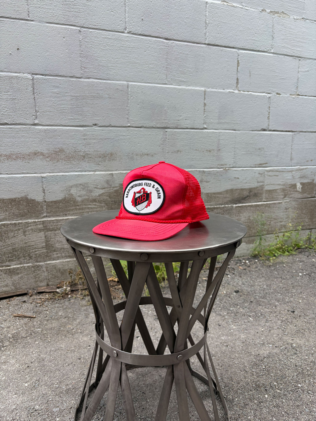 Vintage 80s/90s Narrowsburg Feed & Grain Patch Trucker Snapback Hat OSFA