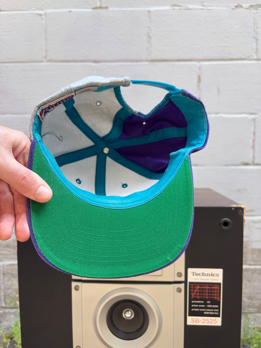Vintage 90s Charlotte Hornets NBA Embroidered Logo Starter Snapback Hat OSFA