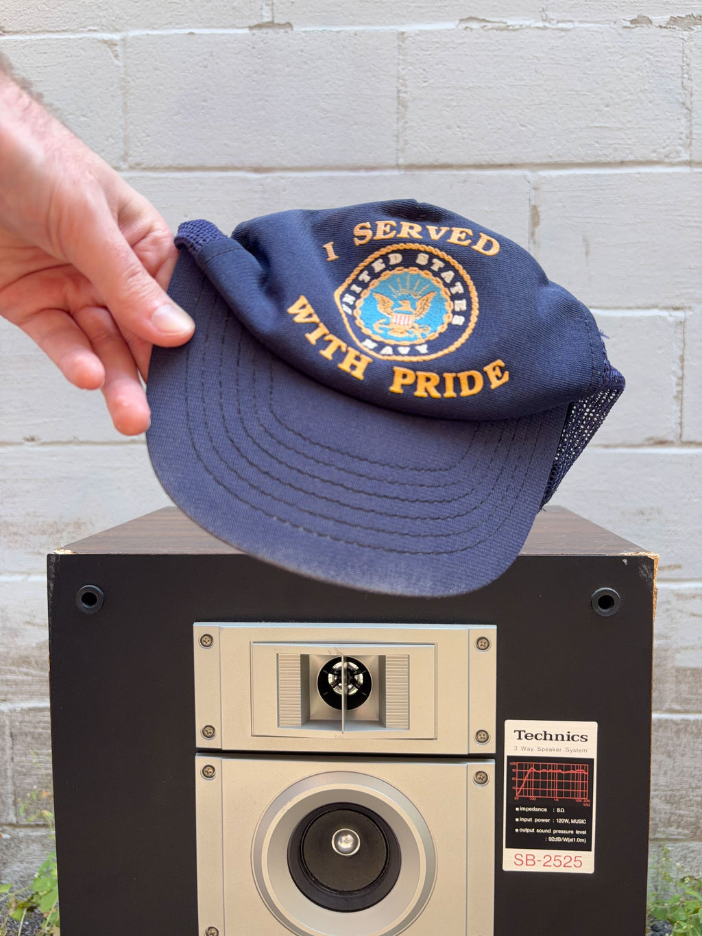 Vintage 80s/90s U.S. Navy I Served With Pride Trucker Snapback Hat OSFA