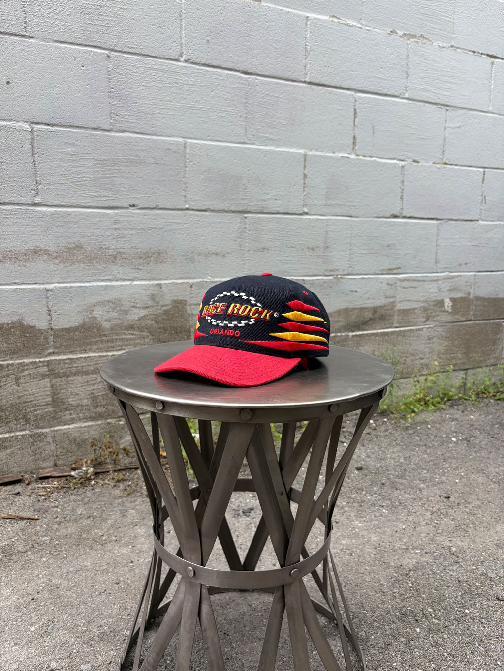Vintage 90s Race Rock Orlando Embroidered Destination Snapback Hat OSFA