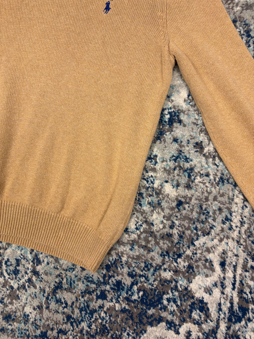 Vintage Polo Ralph Lauren Embroidered Pony V-Neck Knit Sweater Size Medium