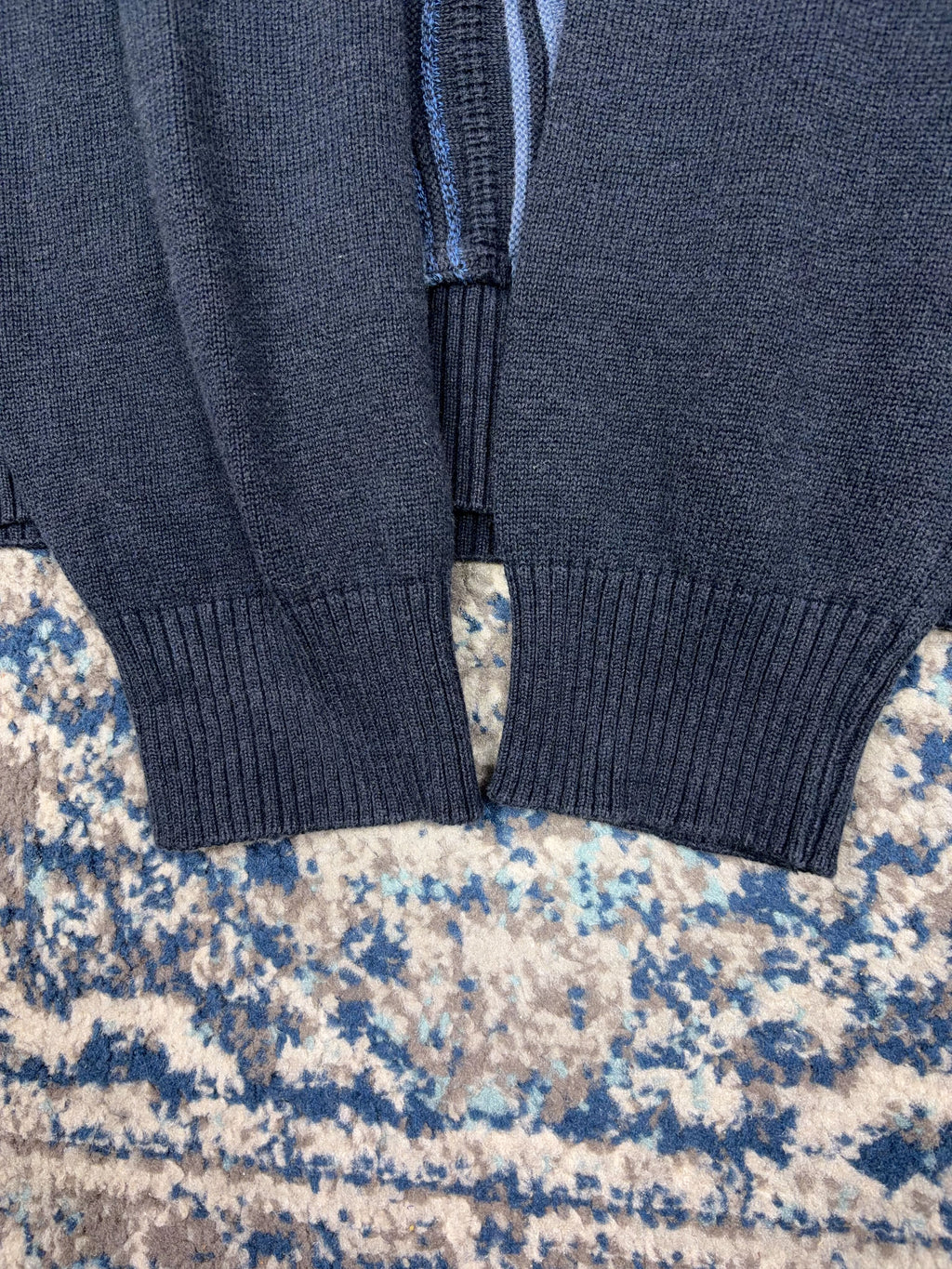 Vintage Tosani Canada Textured Wave Pattern Knit Sweater Size XL