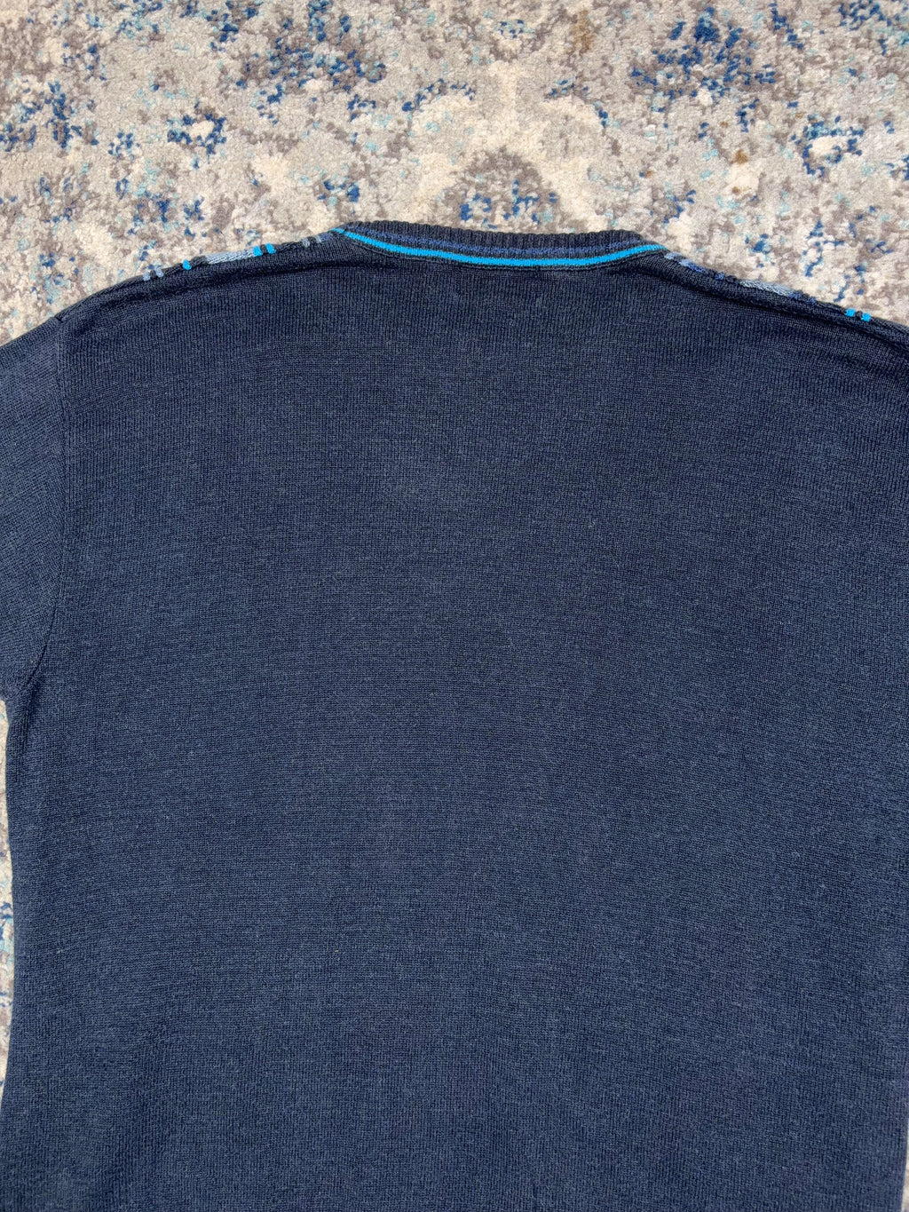 Vintage Tosani Canada Textured Wave Pattern Knit Sweater Size XL