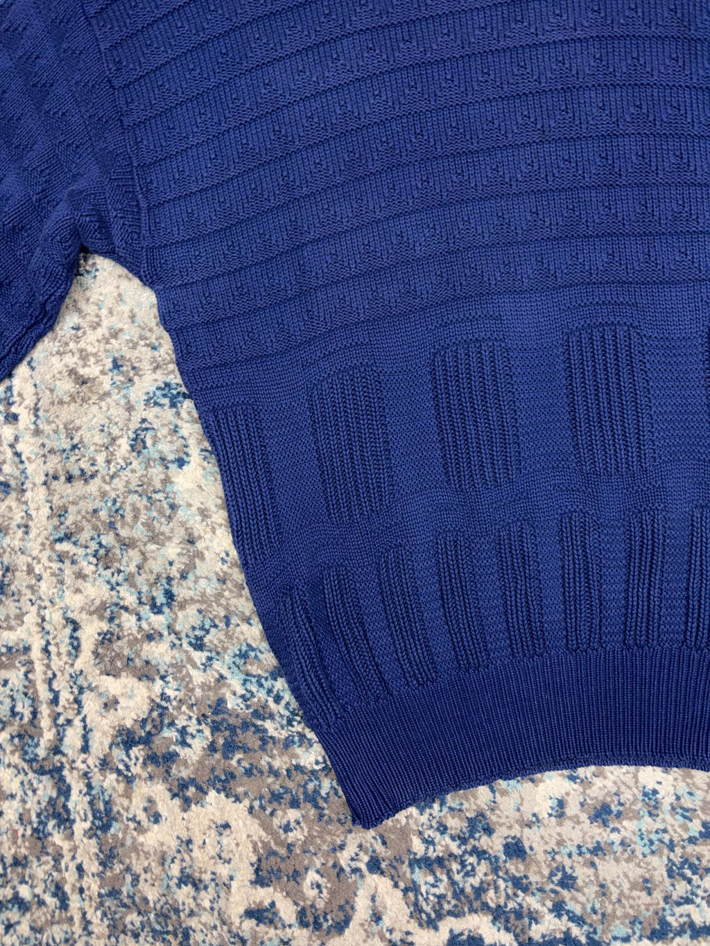 Vintage IZOD Textured Stripe Pattern Pullover Knit Sweater Size Large
