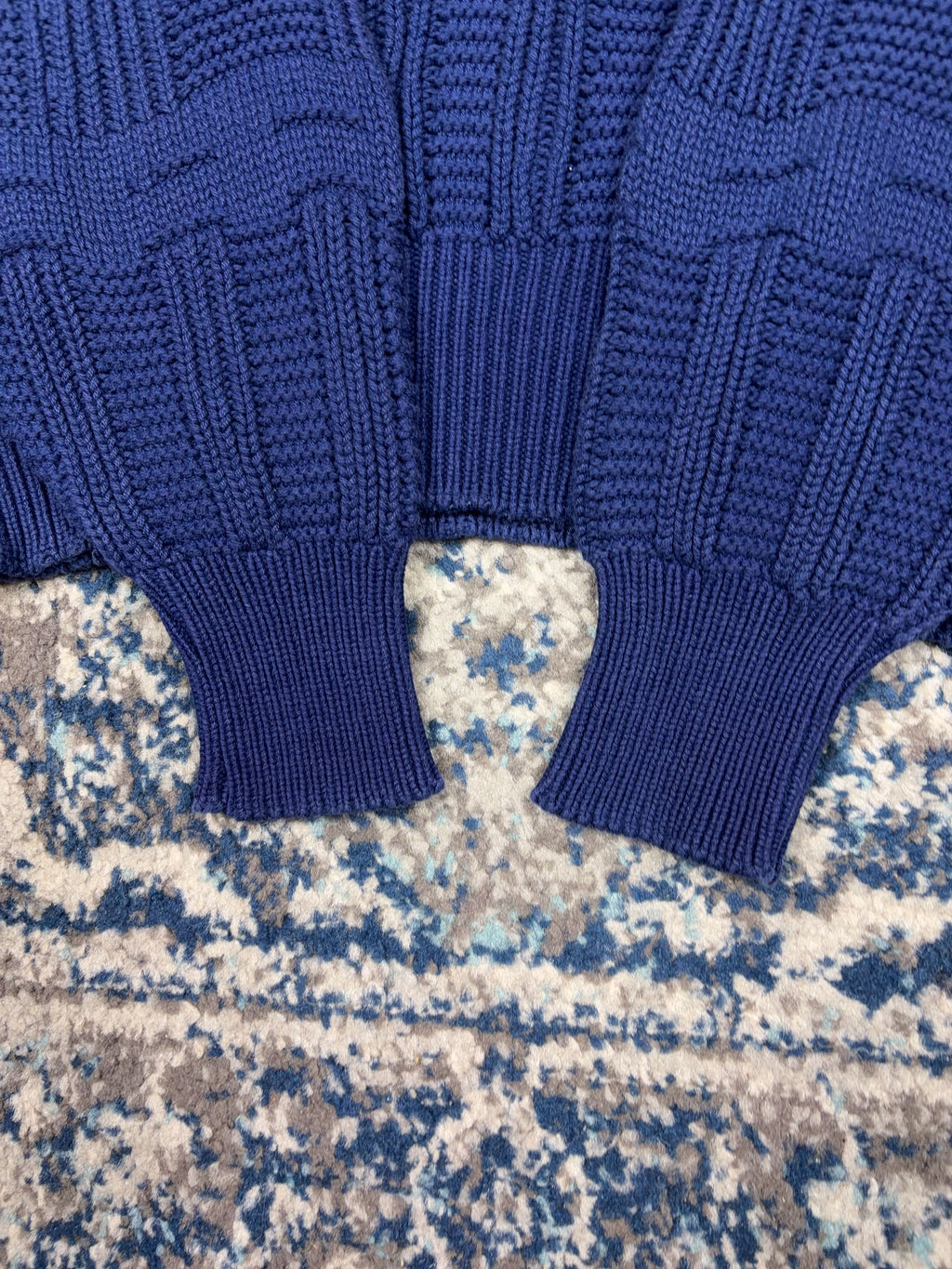 Vintage IZOD Textured Stripe Pattern Pullover Knit Sweater Size Large