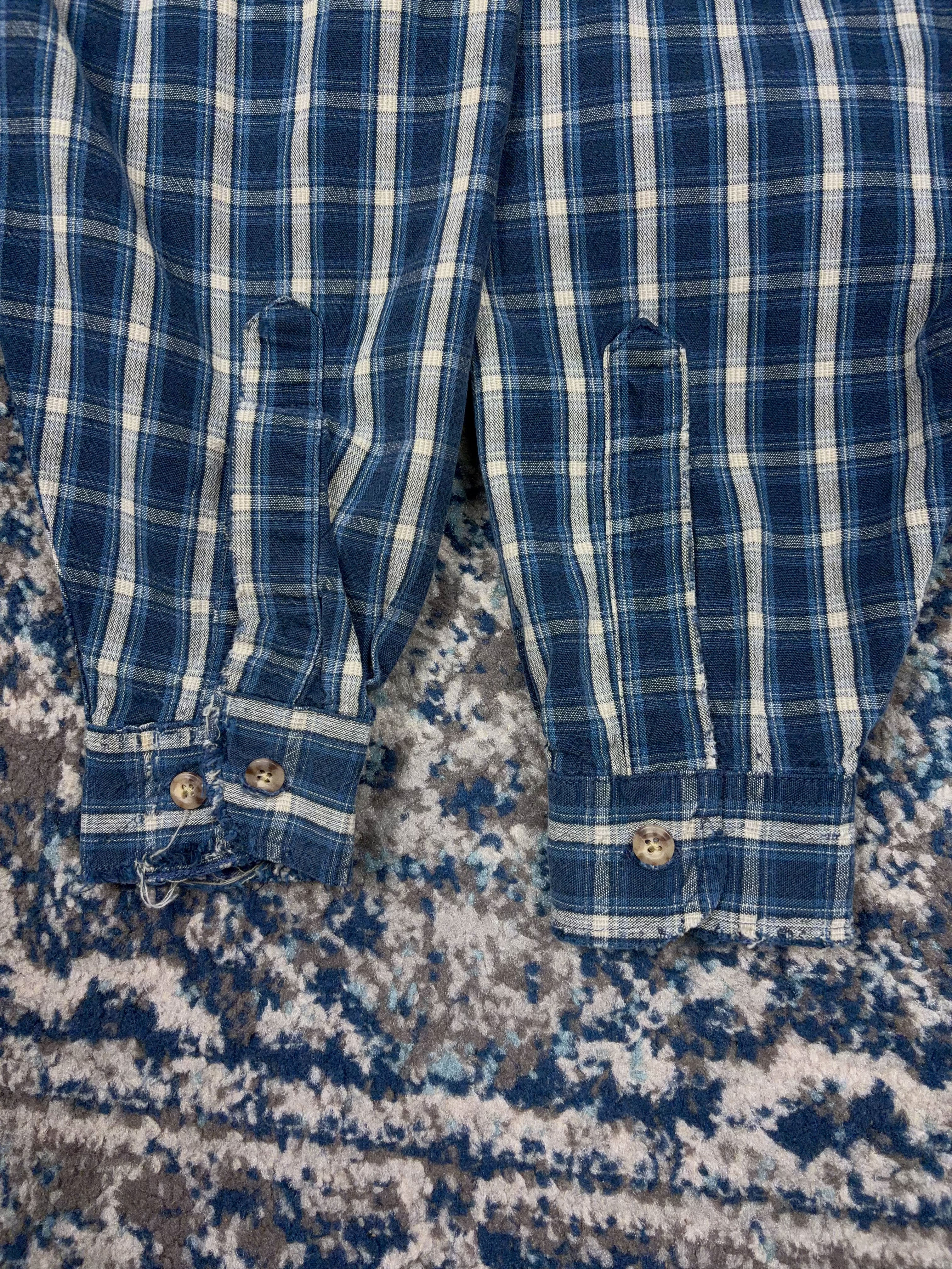 Vintage 90s Carhartt Single Pocket Plaid Workwear Button Up Shirt Size LT