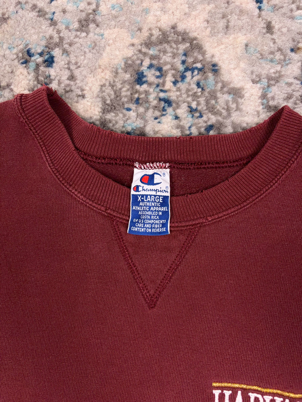 Vintage Harvard University NCAA Embroidered Champion Sweatshirt Size XL